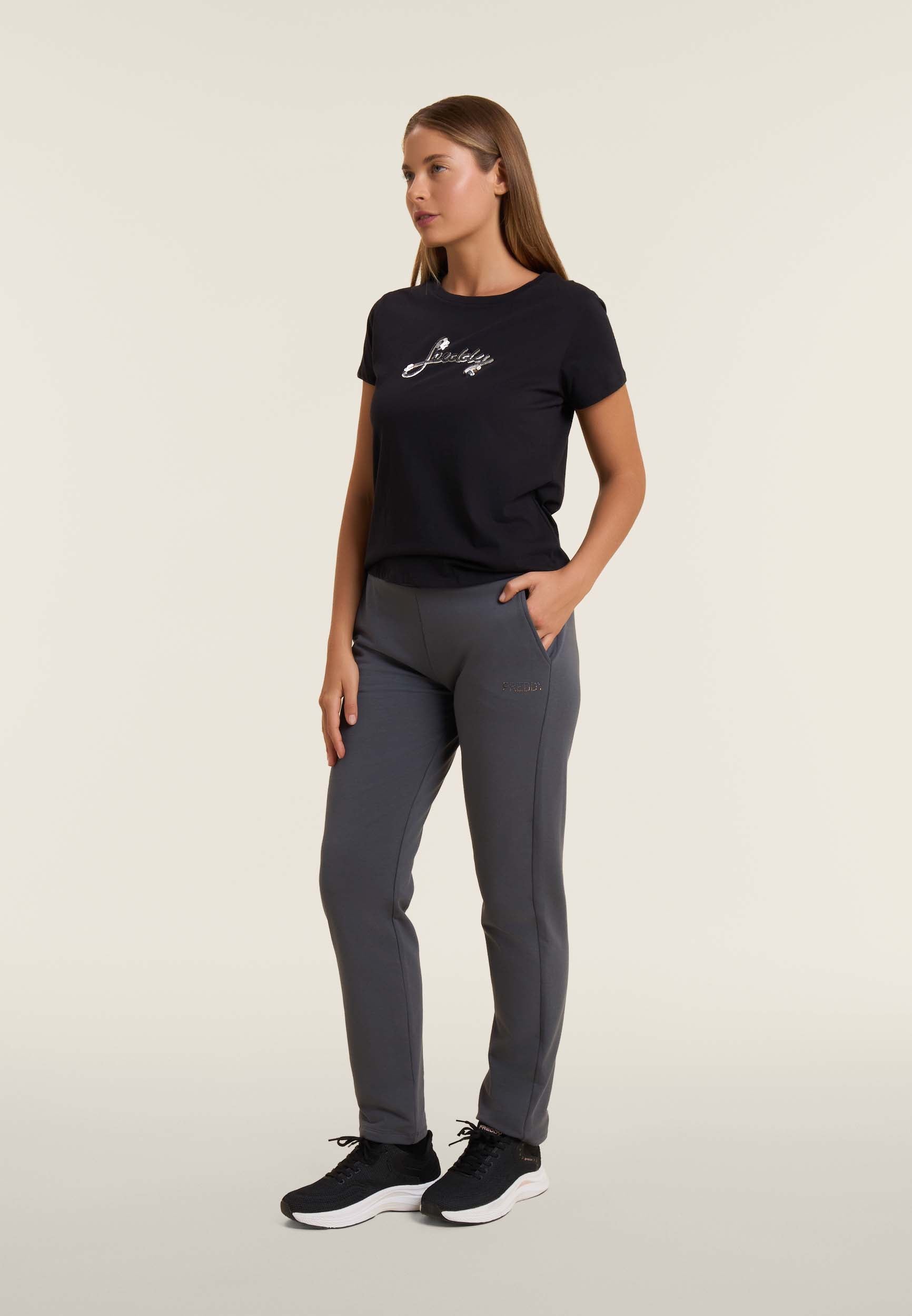 freddy-pantalon-jogging-femme-droit-logo-strass image 2