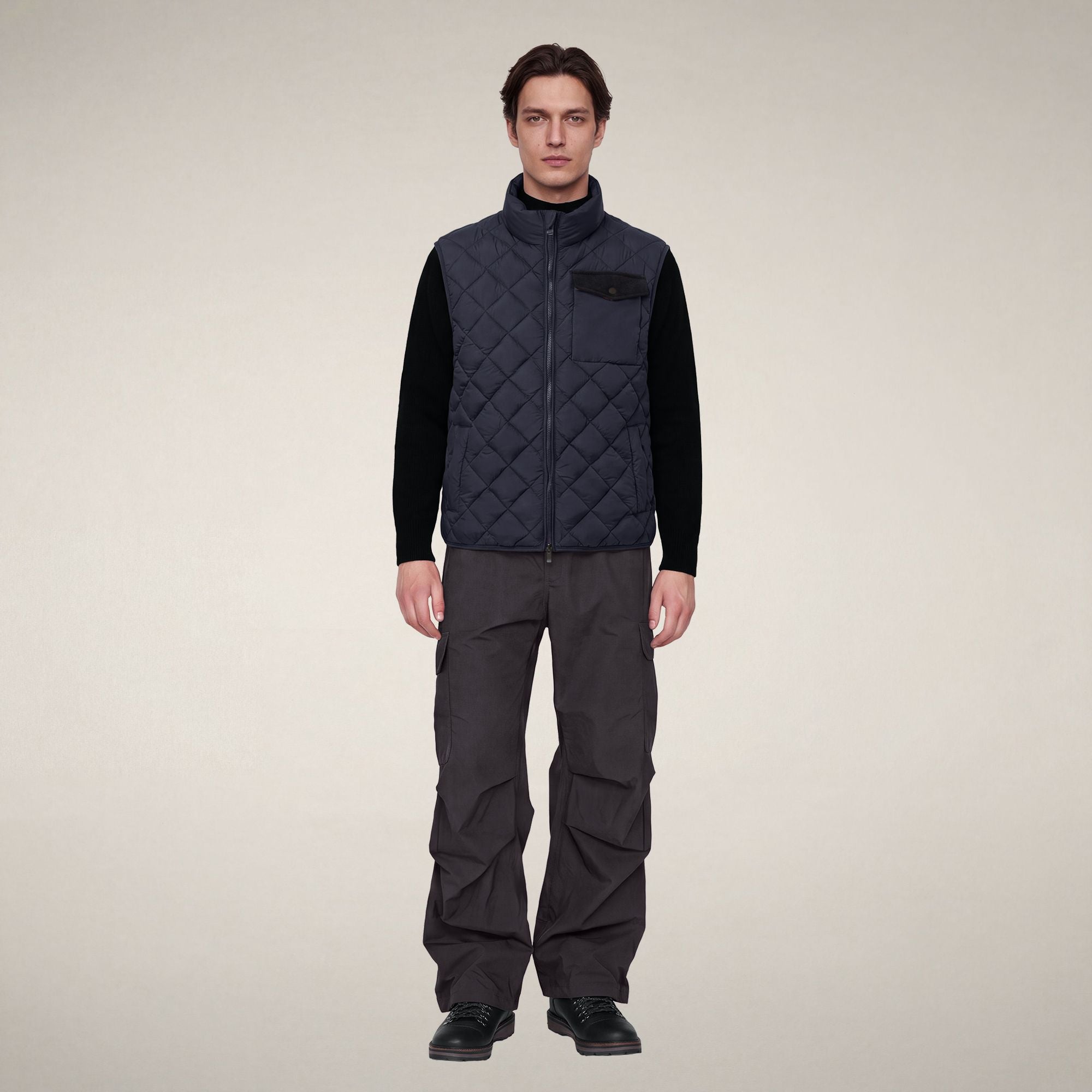 save-the-duck-fabrice-gilet-matelasse-homme-bleu-noir image 1