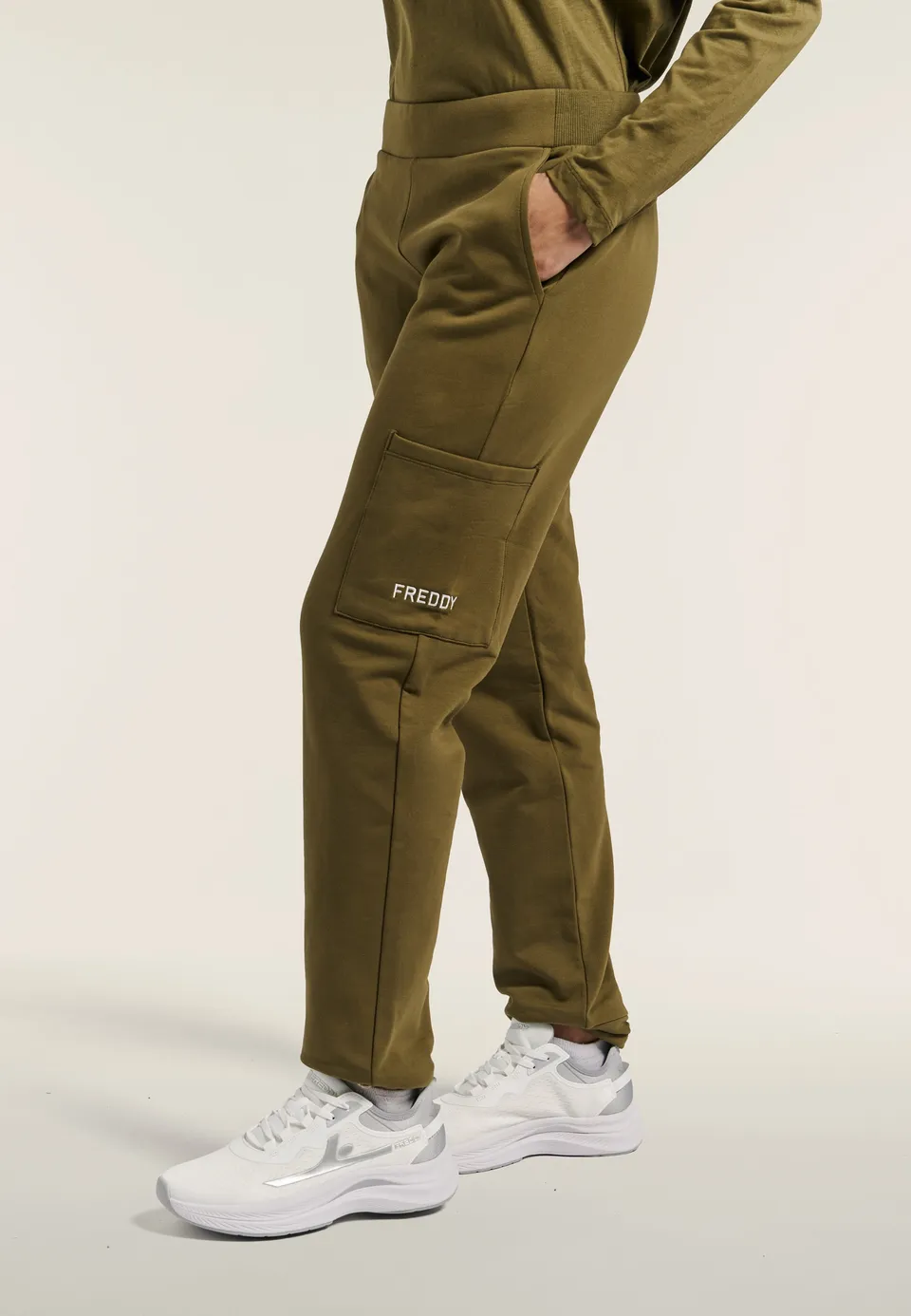 freddy-pantalon-sport-femme-regular-cargo-molleton image 1