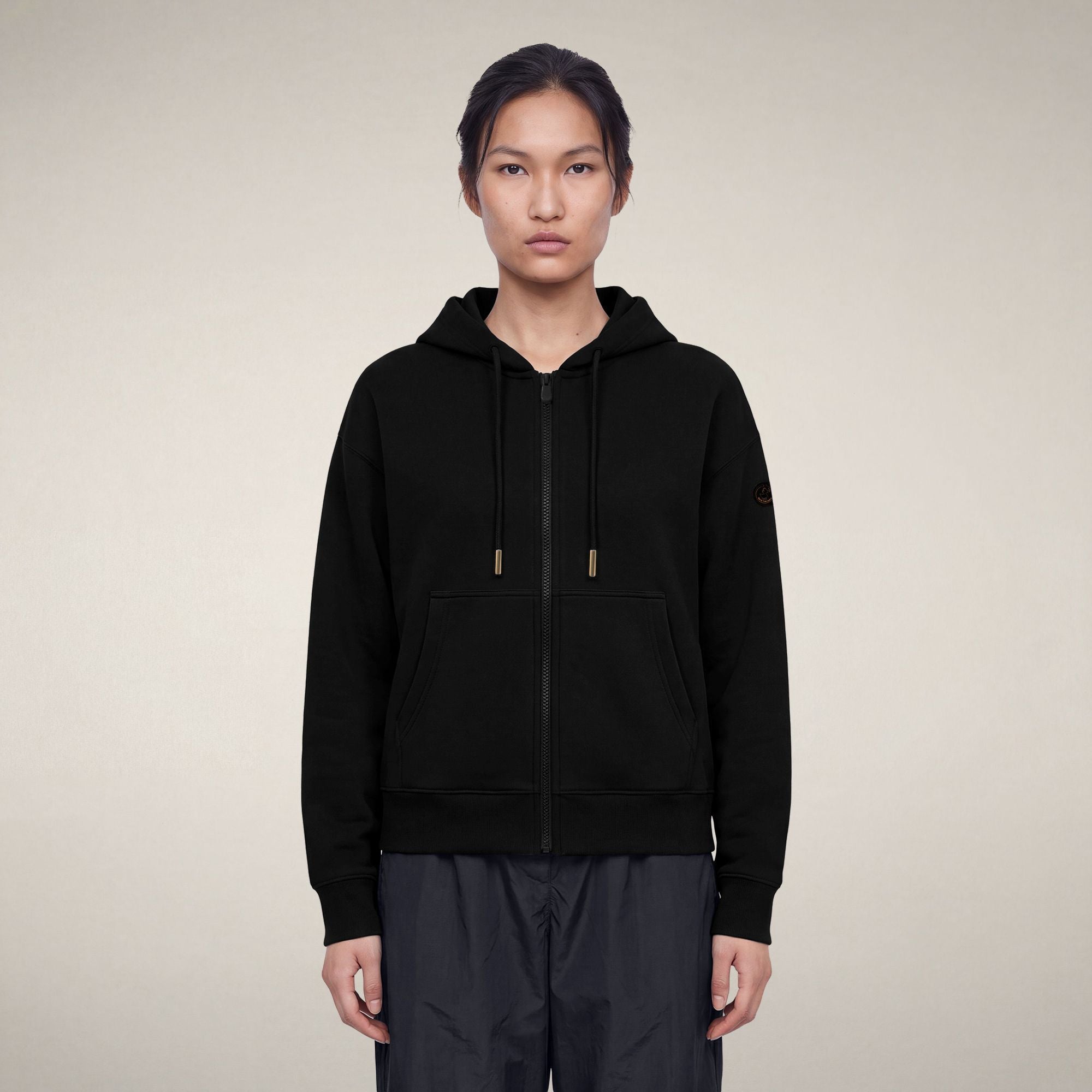 save-the-duck-kiku-sweat-femme-zipp-capuche-noir image 5