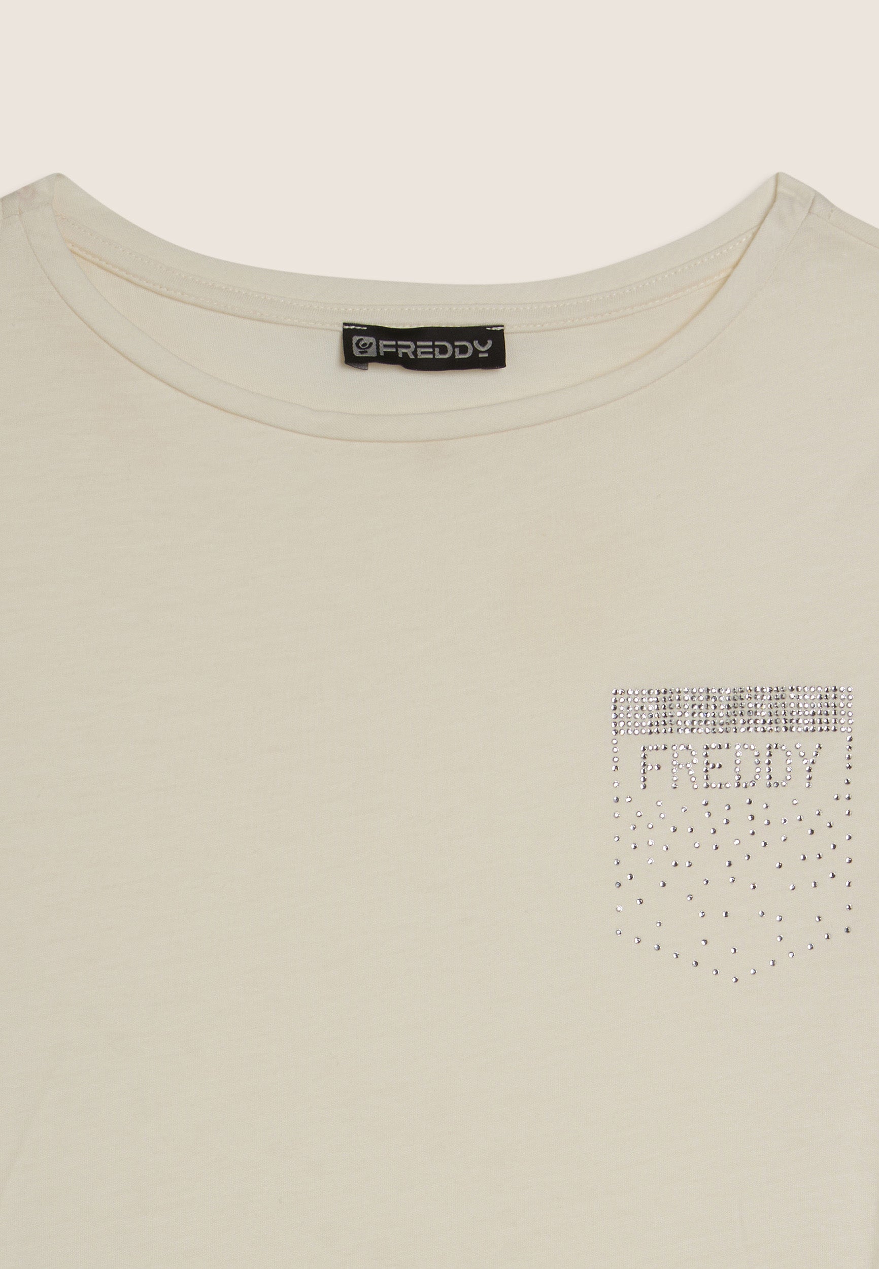 freddy-t-shirt-femme-manches-courtes-strass-poche-logo image 7