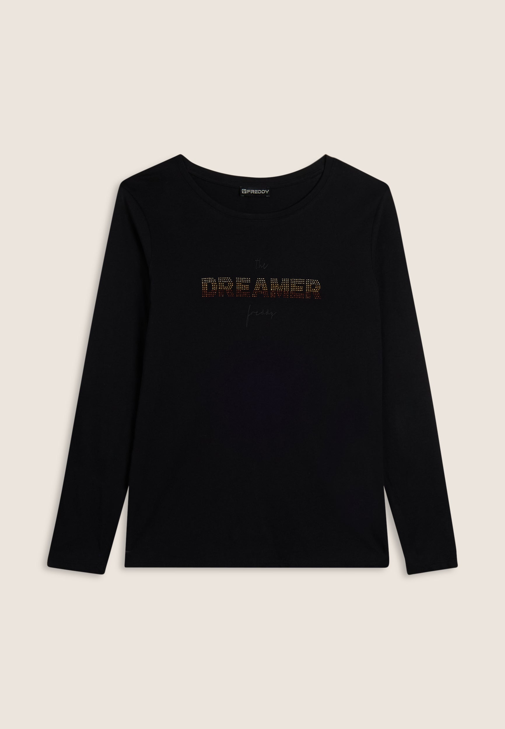 freddy-t-shirt-manches-longues-dreamer-strass-coton-supima image 4
