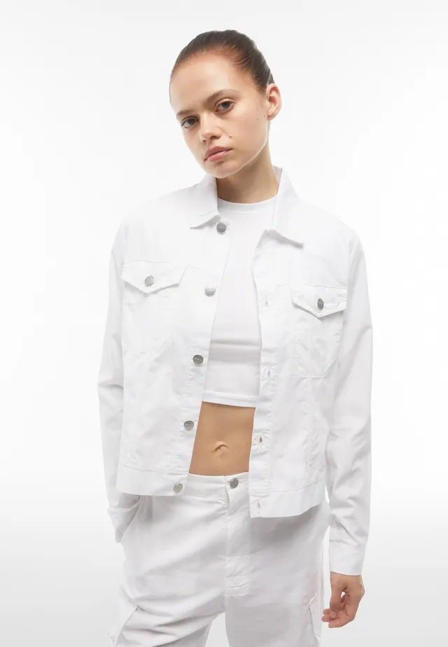 freddy-veste-trucker-femme-popeline-teint-en-pi-ce image 1