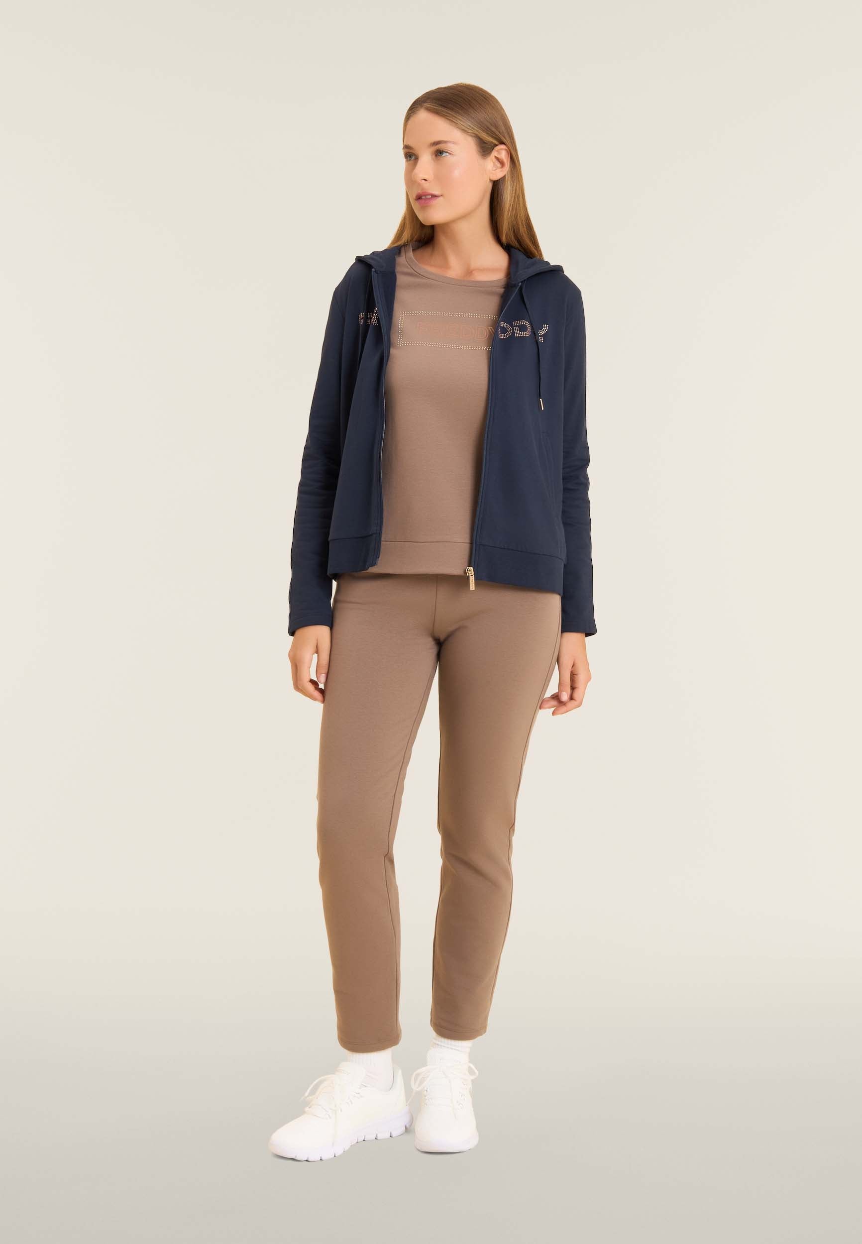 freddy-pantalon-sport-femme-molleton-modal-poches-strass image 2