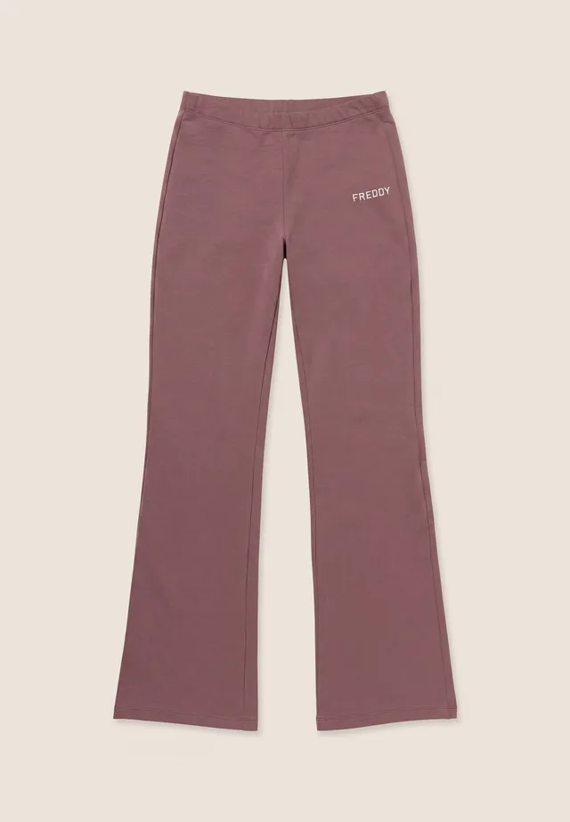 freddy-pantalon-sport-femme-slim-flare-en-molleton-coton-stretch image 1