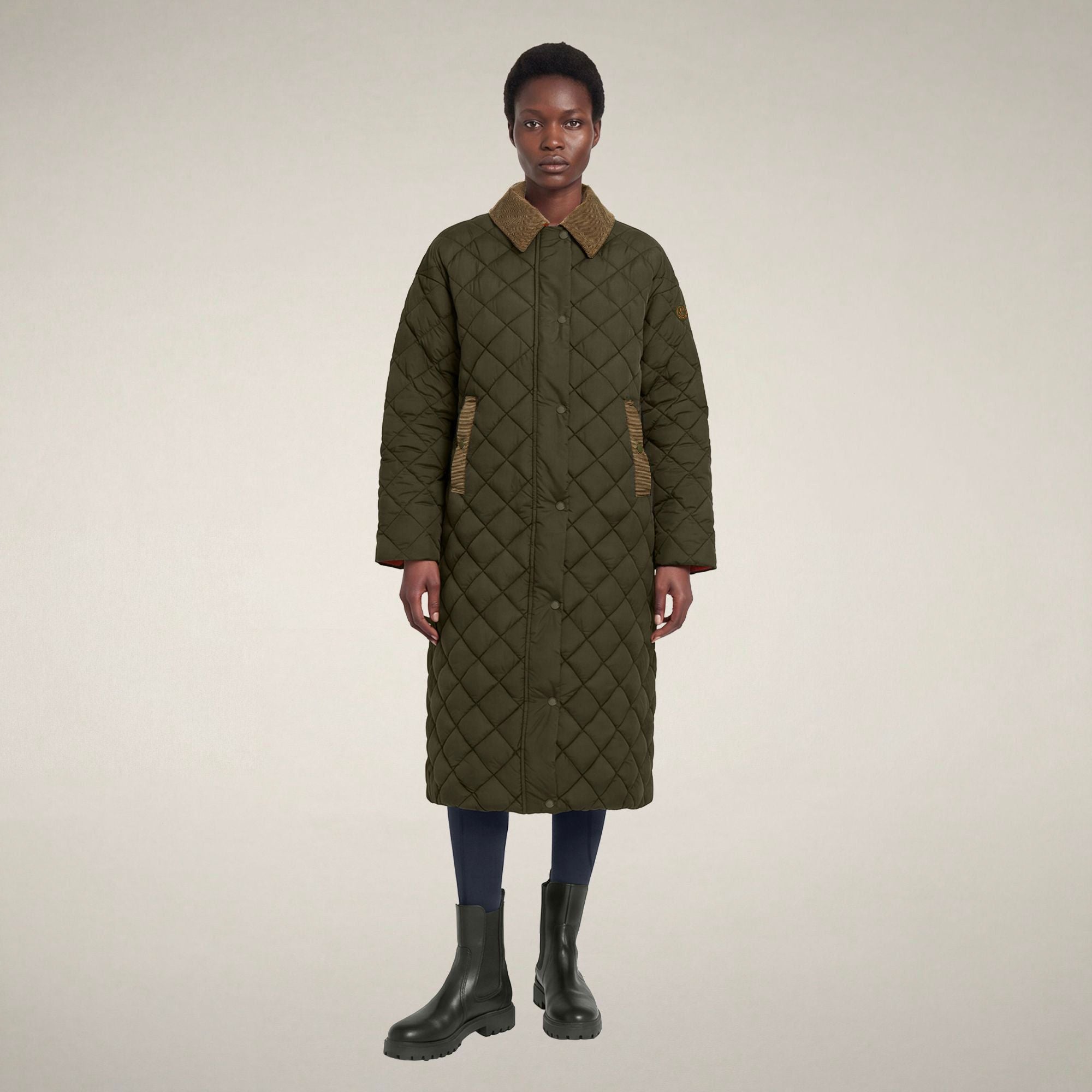 save-the-duck-sadie-doudoune-longue-femme-vert-serpent image 1