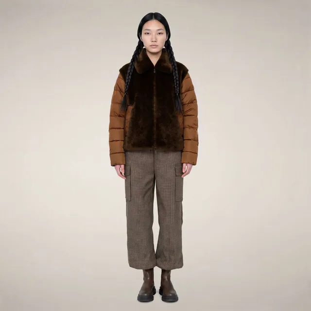 save-the-duck-hana-doudoune-femme-marron-terra image 1