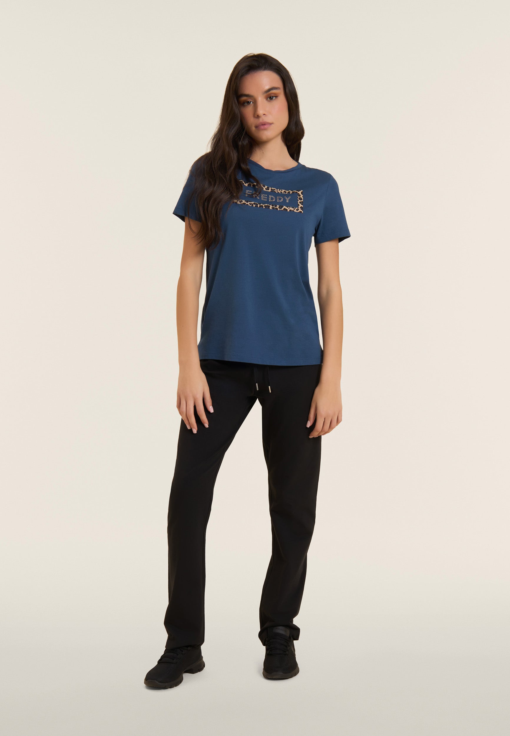 freddy-pantalon-sport-regular-fit-jambe-droite-jersey-coton-logo-perles image 2