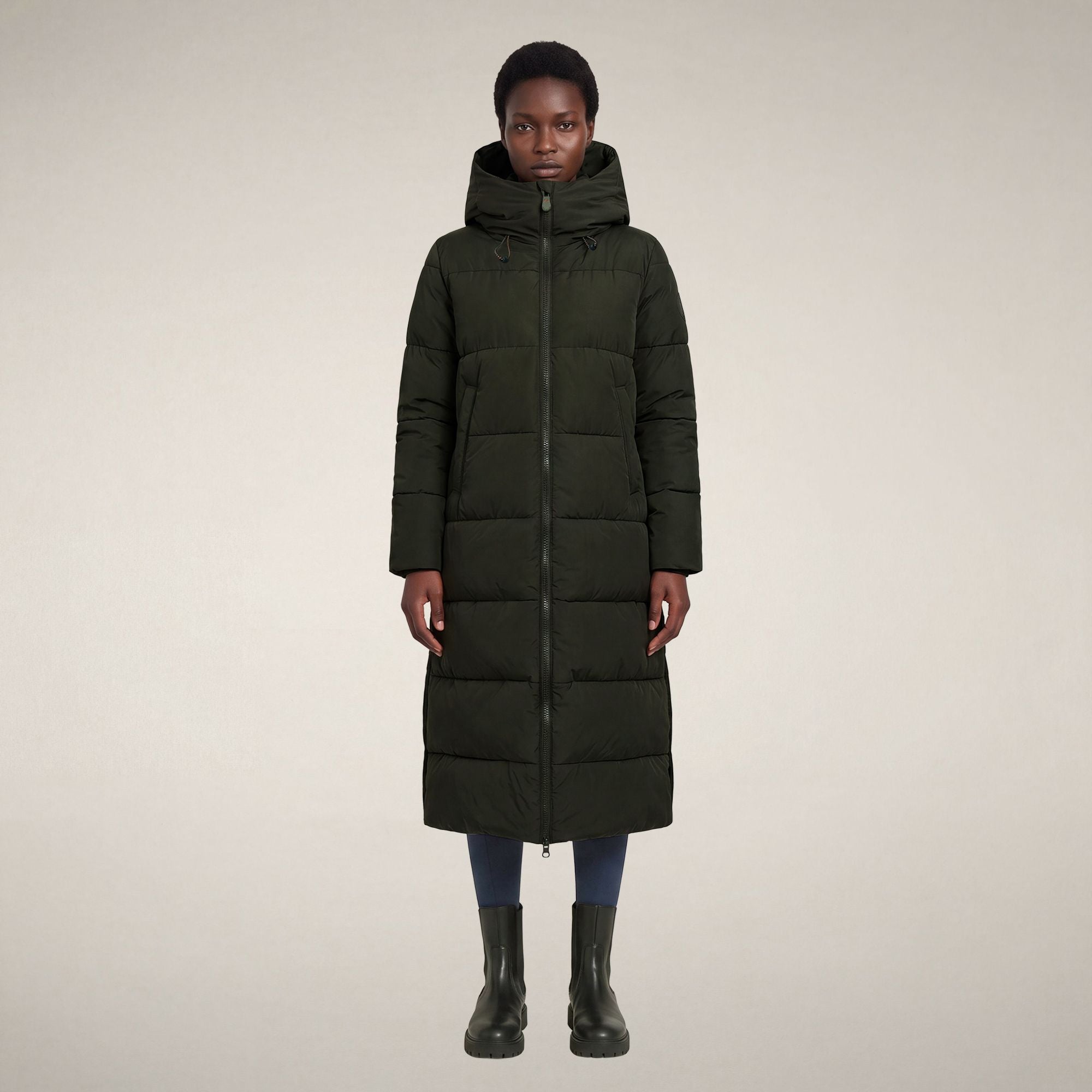 save-the-duck-zendaya-parka-femme-vert-terre image 1