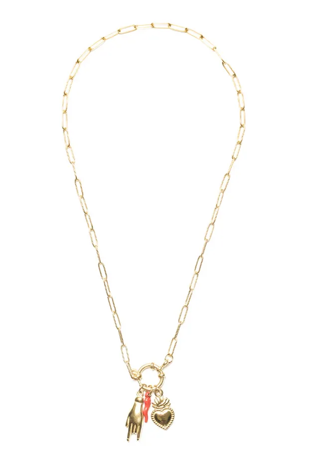freddy-collier-cha-ne-acier-dor-c-ur-sacr-45-cm image 1