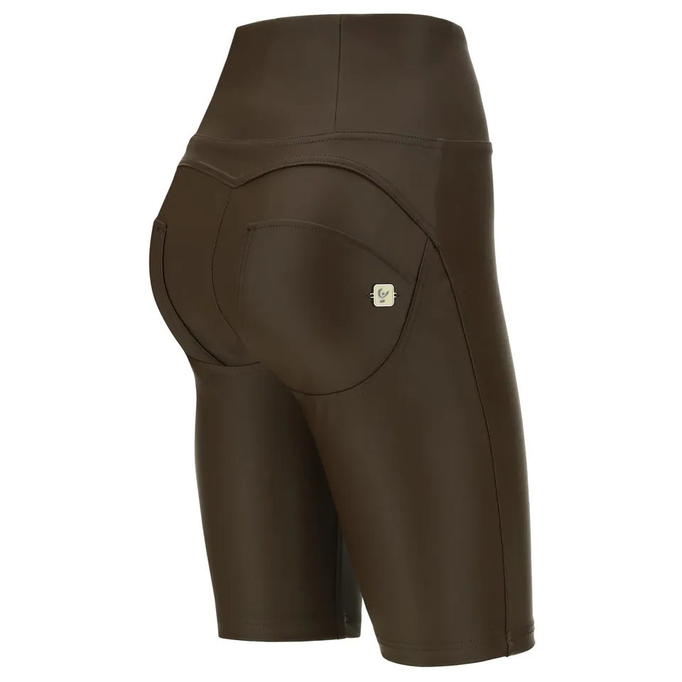 freddy-wr-up-pantalon-biker-simili-cuir-taille-haute-zip image 1