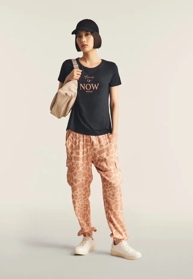 freddy-t-shirt-viscose-stretch-col-rond-avec-clous-cuivre image 1