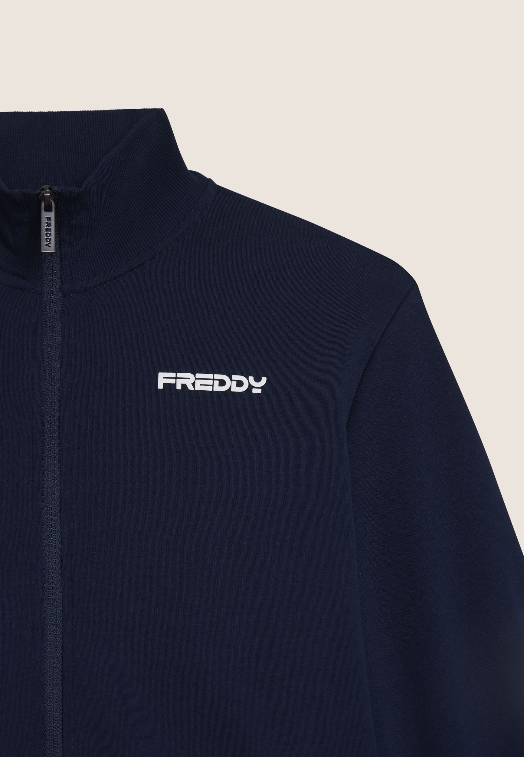 freddy-sweat-femme-full-zip-col-haut-interlock-coton image 3