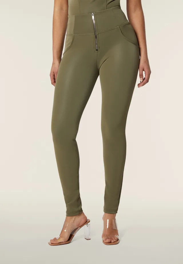 freddy-wr-up-pantalon-taille-haute-simili-cuir-brillant image 1