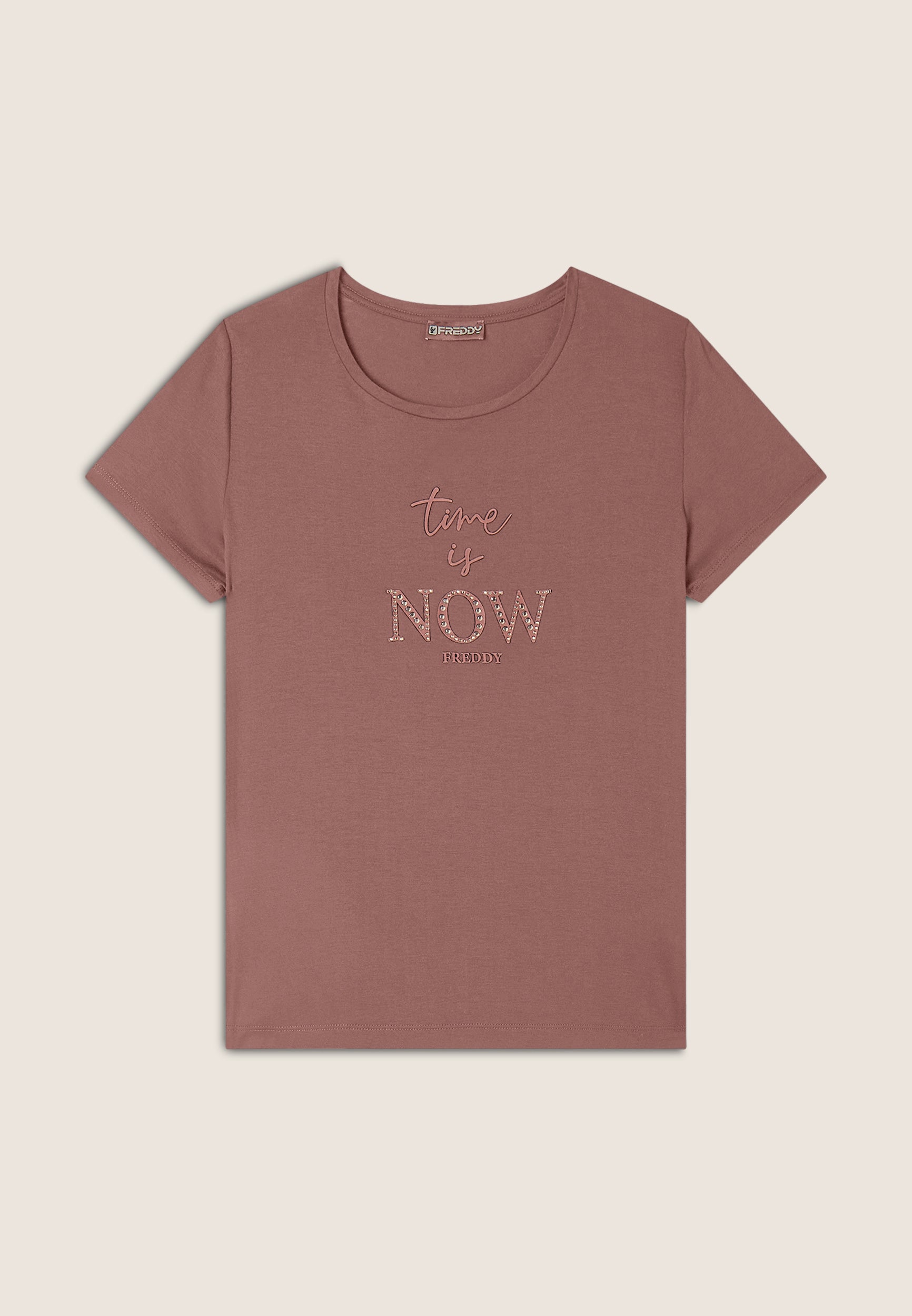 freddy-t-shirt-viscose-stretch-col-rond-avec-clous-cuivre image 8