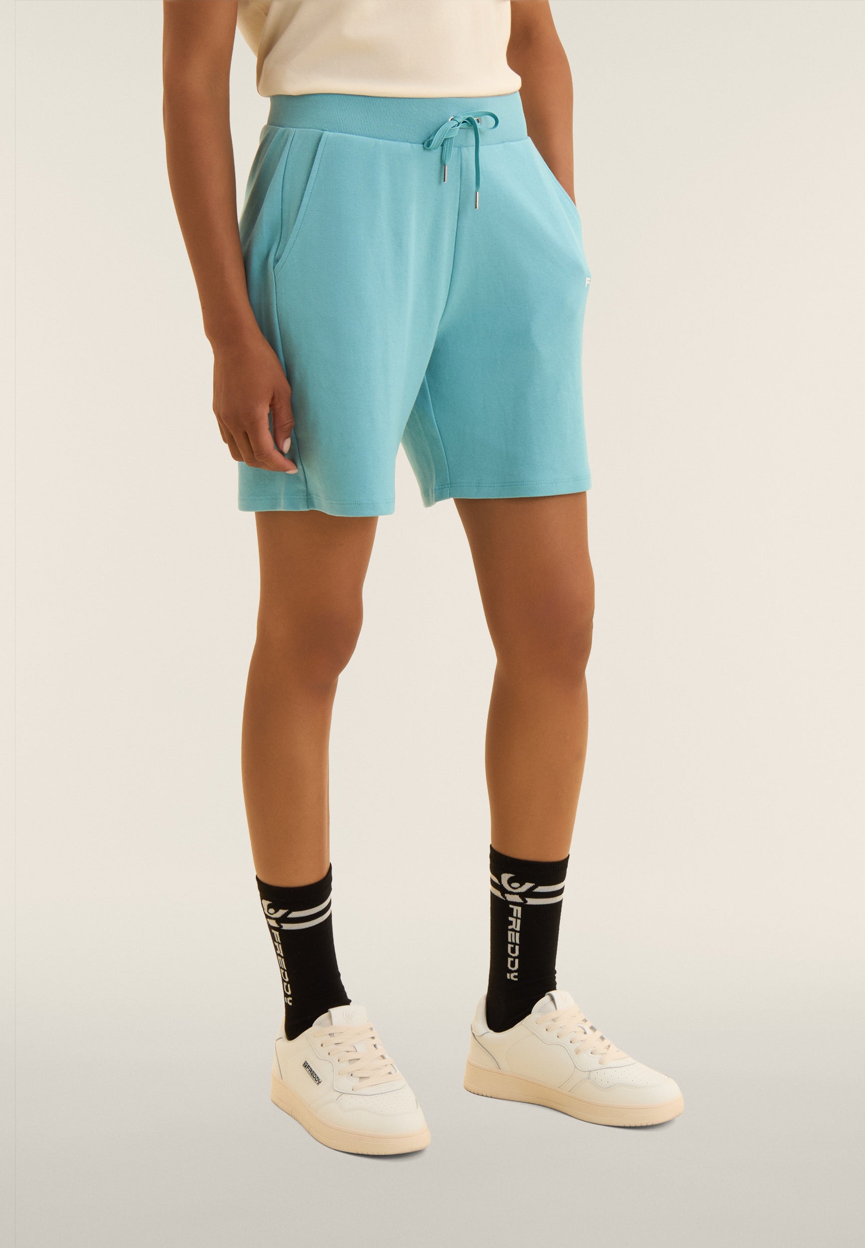 freddy-pantalon-court-regular-logo-glitter-short-coton image 1
