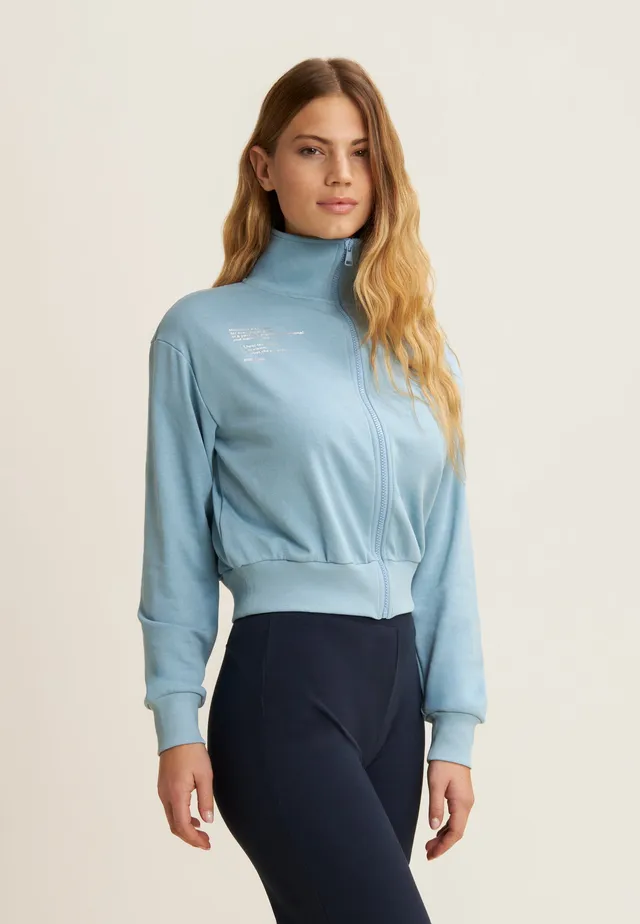 sweat-cropp-femme-freddy-zip-col-haut-french-terry image 1