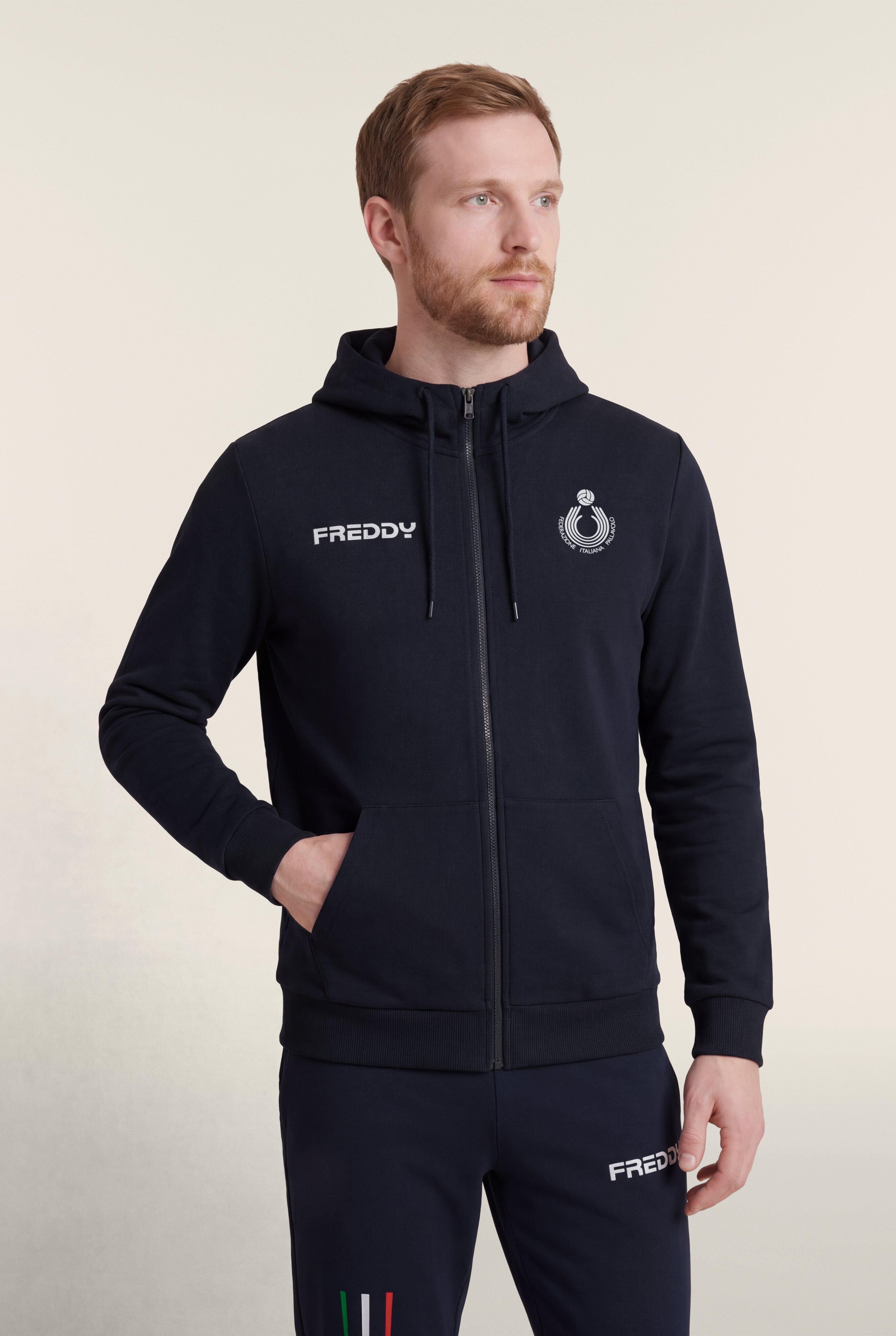 freddy-felpa-uomo-fipav-beach-volley-sweat-homme-zipp-capuche image 1