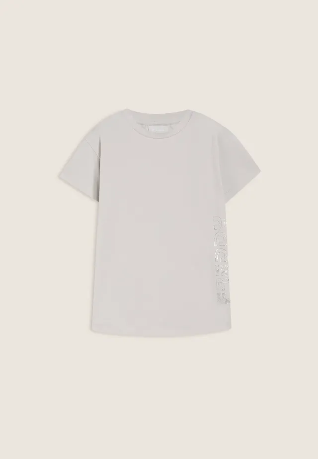 freddy-t-shirt-fille-regular-coton-logo-strass image 1