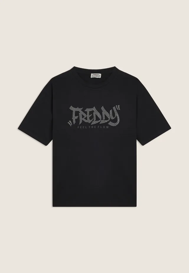 freddy-t-shirt-femme-feel-the-flow-coton-clous image 1
