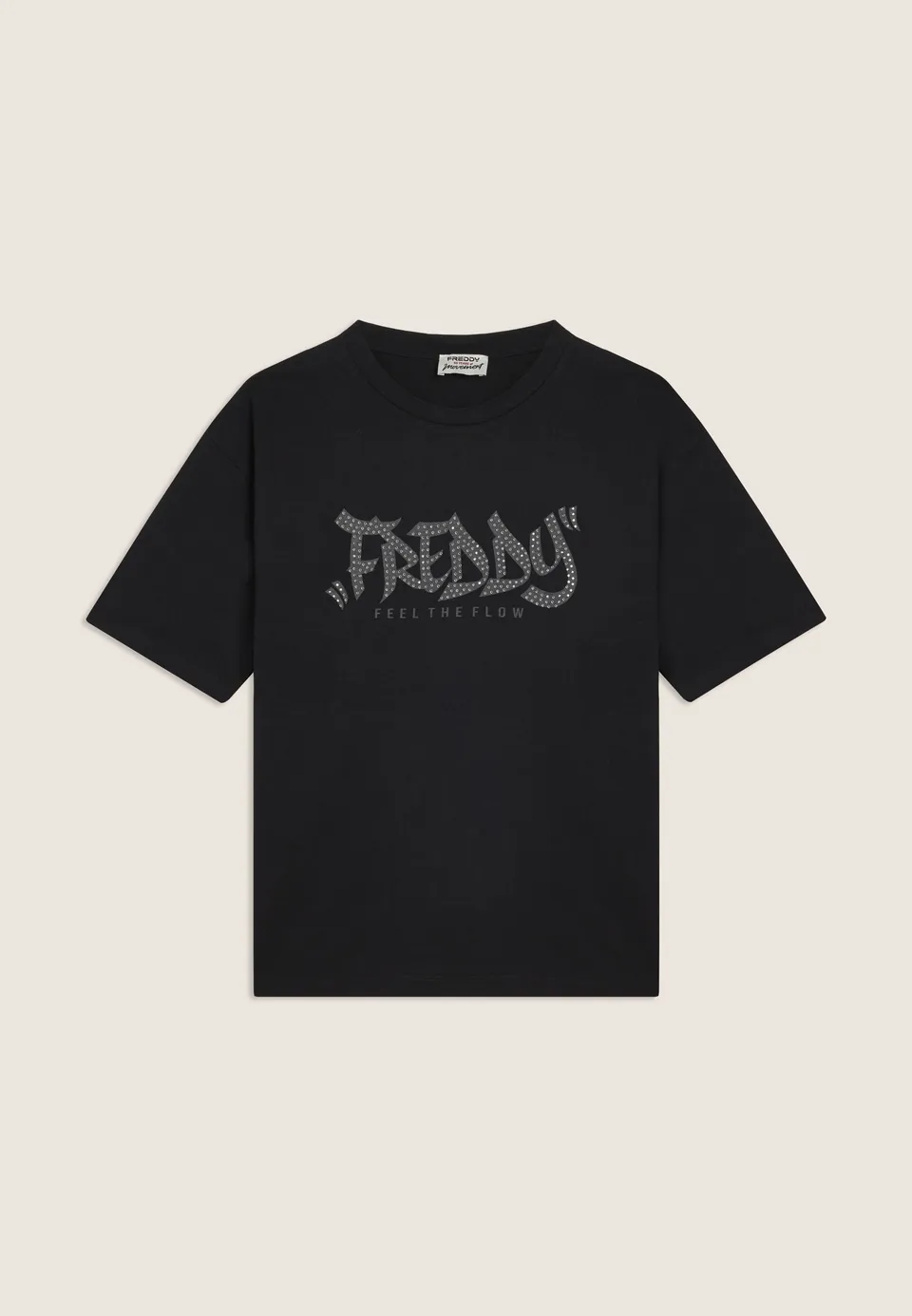 freddy-t-shirt-femme-feel-the-flow-coton-clous image 1