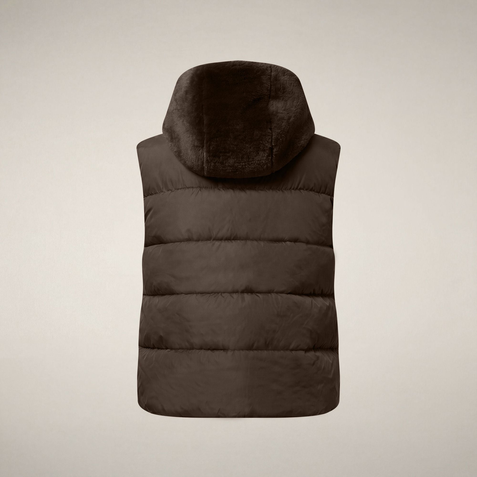 save-the-duck-cassandra-gilet-femme-marron-terre image 4