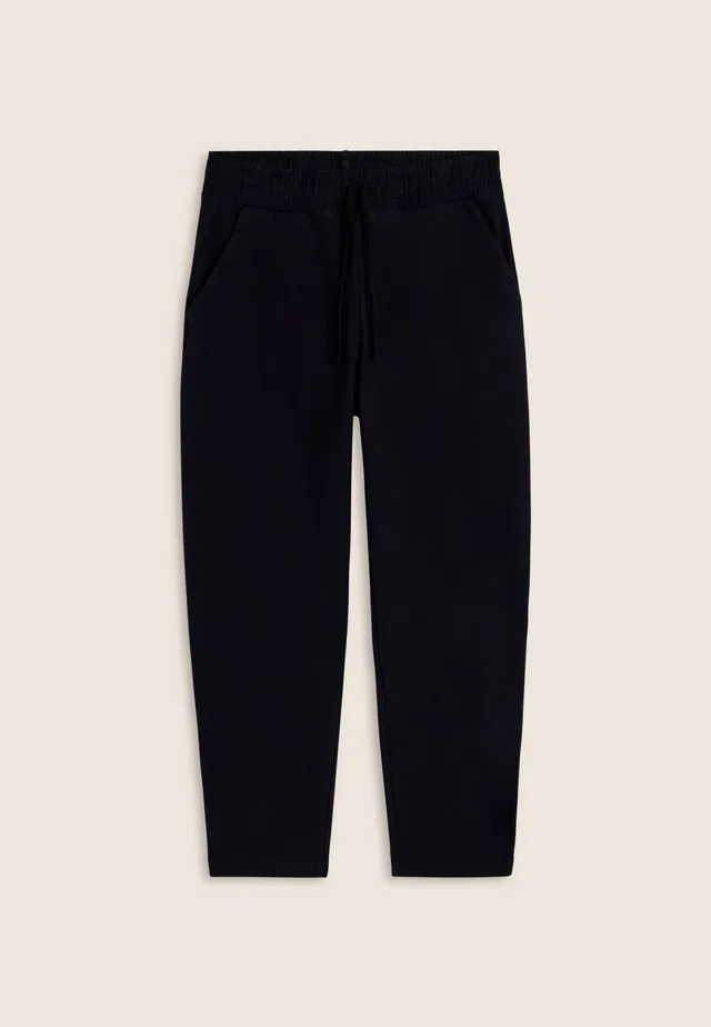 freddy-pantalon-femme-cropped-molleton-coton-effet-vintage image 1