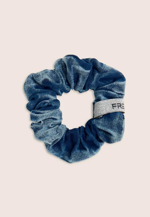 freddy-chouchou-cheveux-denim-used-logo-lurex image 1