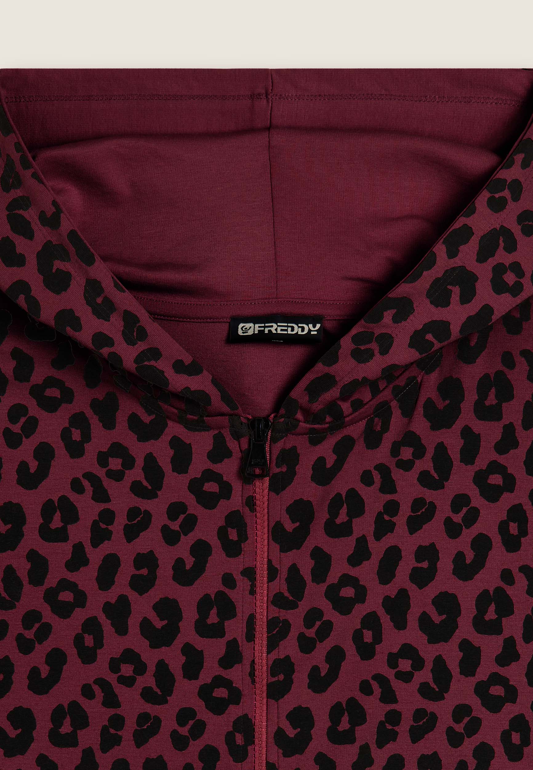 freddy-sweat-femme-zipp-capuche-imprim-l-opard image 7
