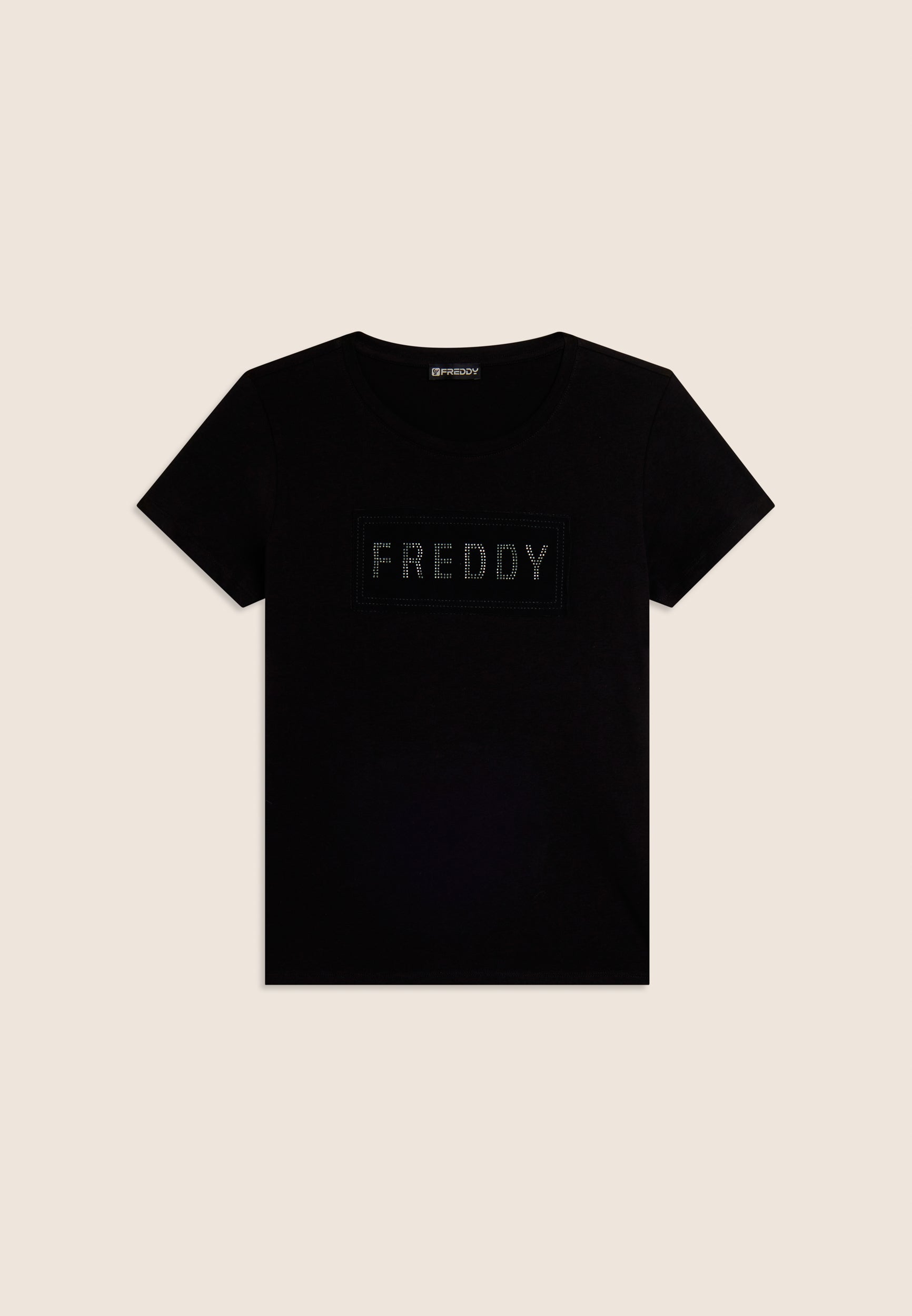 freddy-t-shirt-strass-mesh-logo-femme-coton-supima image 8