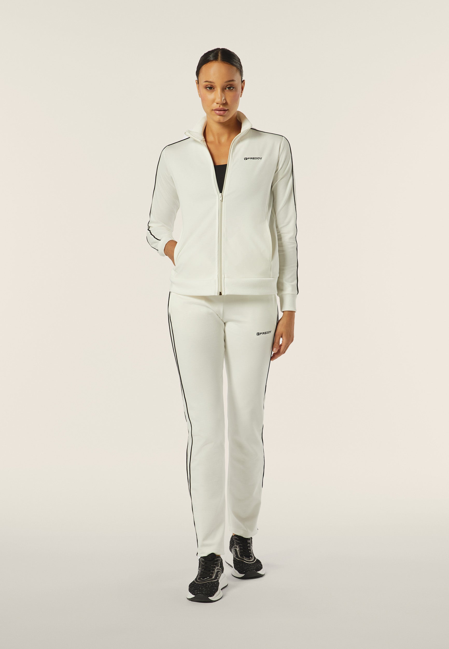 freddy-sweat-regular-fit-col-haut-zipp-bordures-contraste image 2
