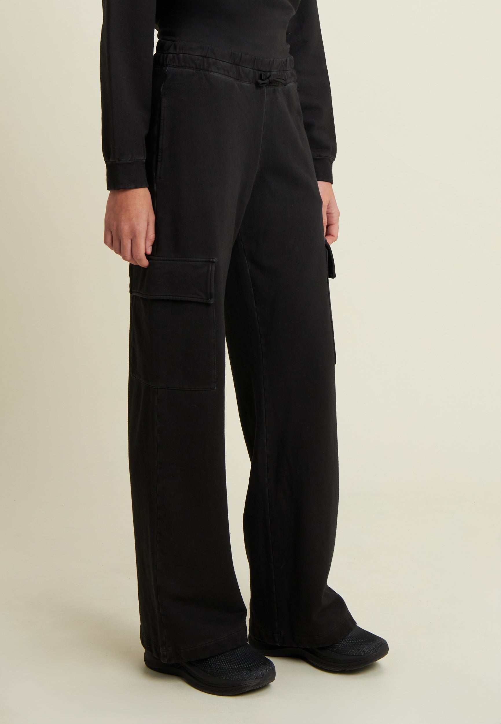 freddy-pantalon-cargo-wide-leg-femme-teinture-froid image 1