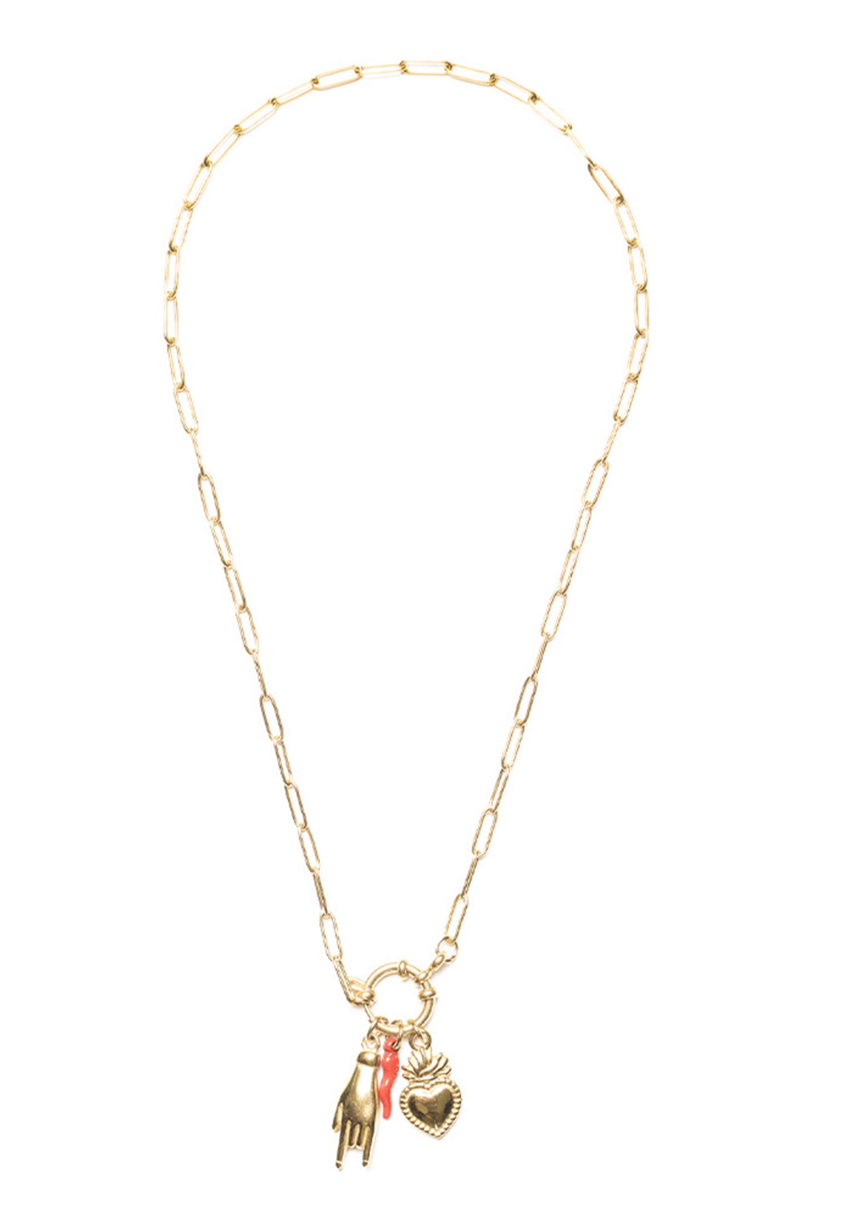 freddy-collier-cha-ne-acier-dor-c-ur-sacr-45-cm image 1