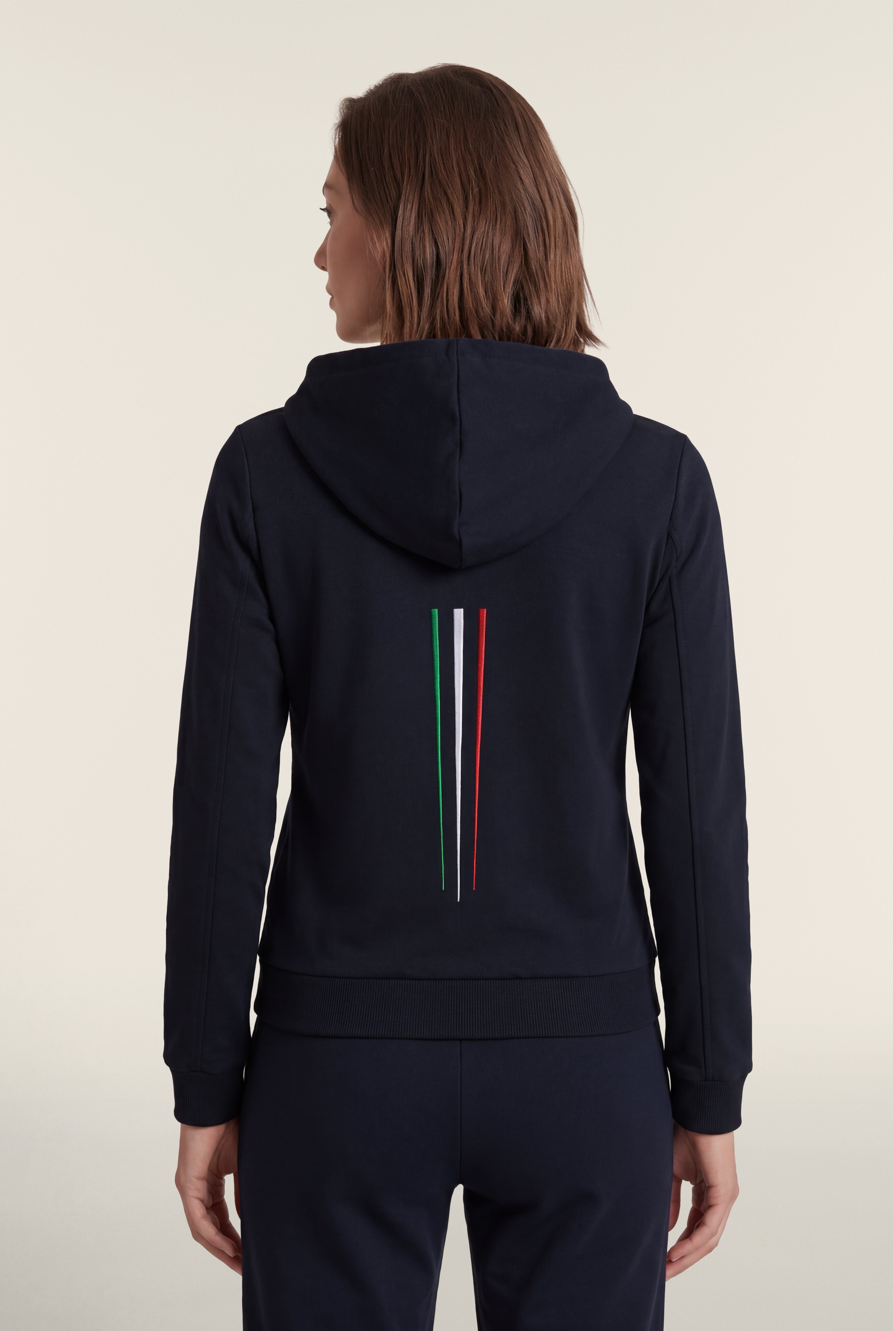 freddy-fipav-sweat-capuche-zipp-femme-en-coton-bielastique image 3