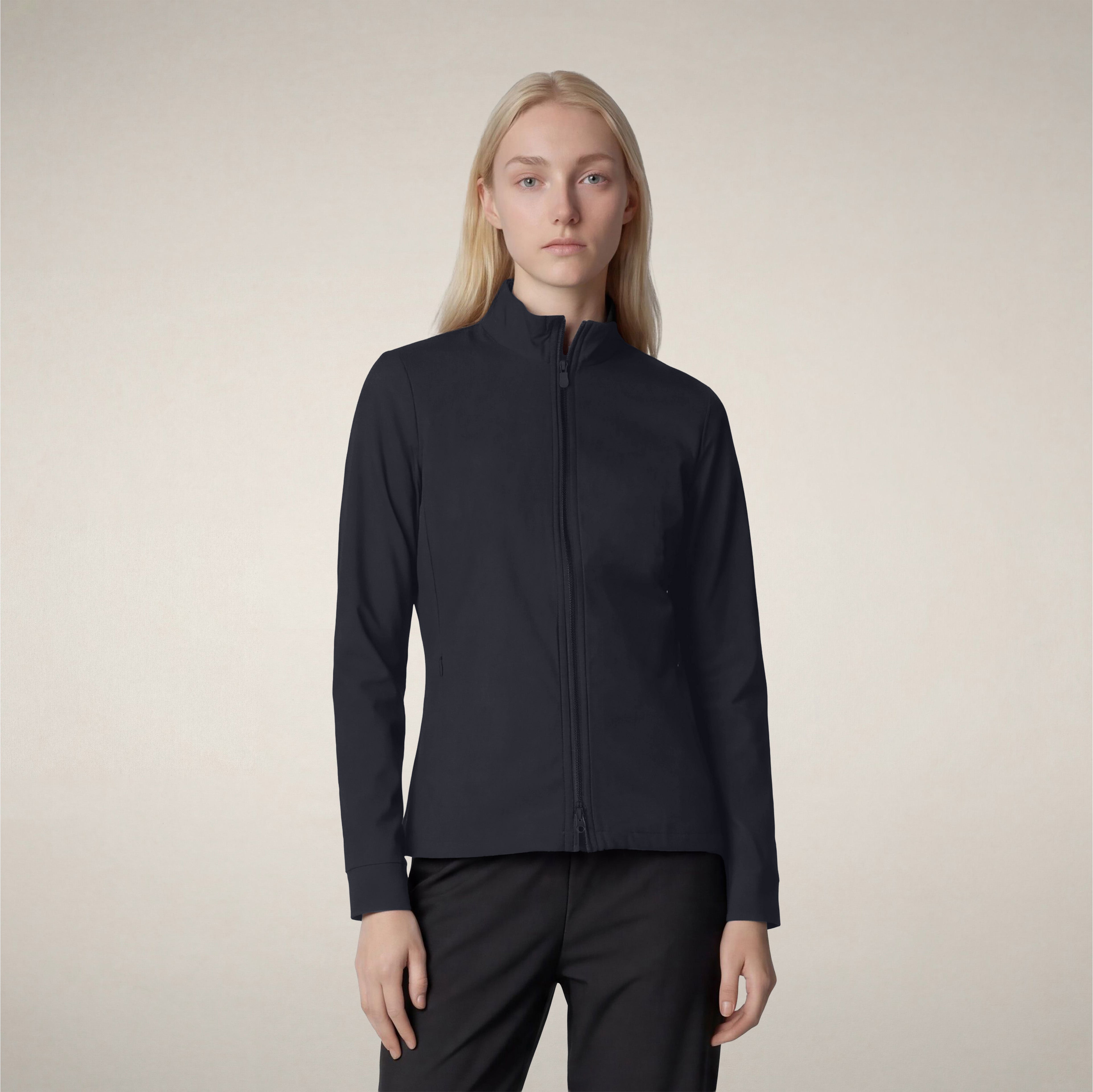 save-the-duck-pella-sweat-zipp-femme-bleu-noir image 5