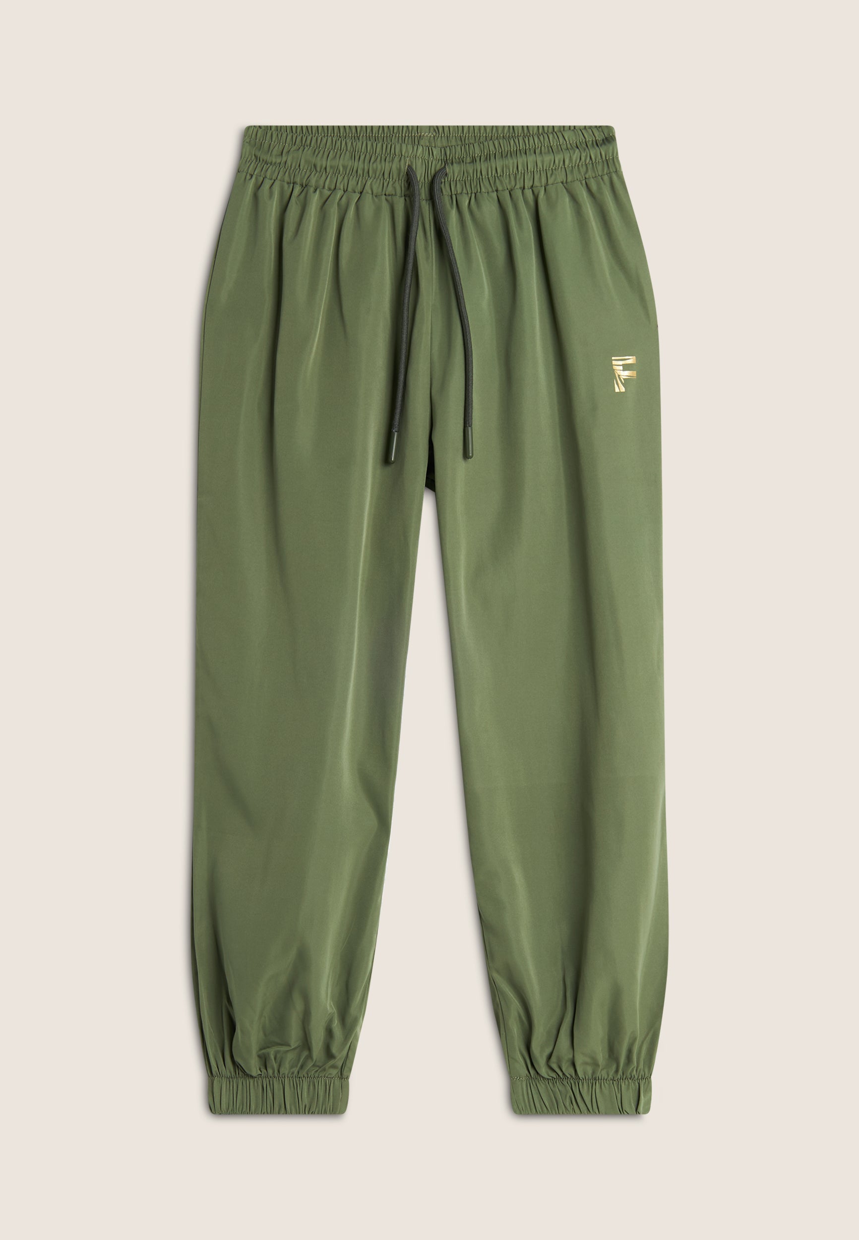 freddy-pantalon-sport-fille-polyester-brillant-logo-dor image 1