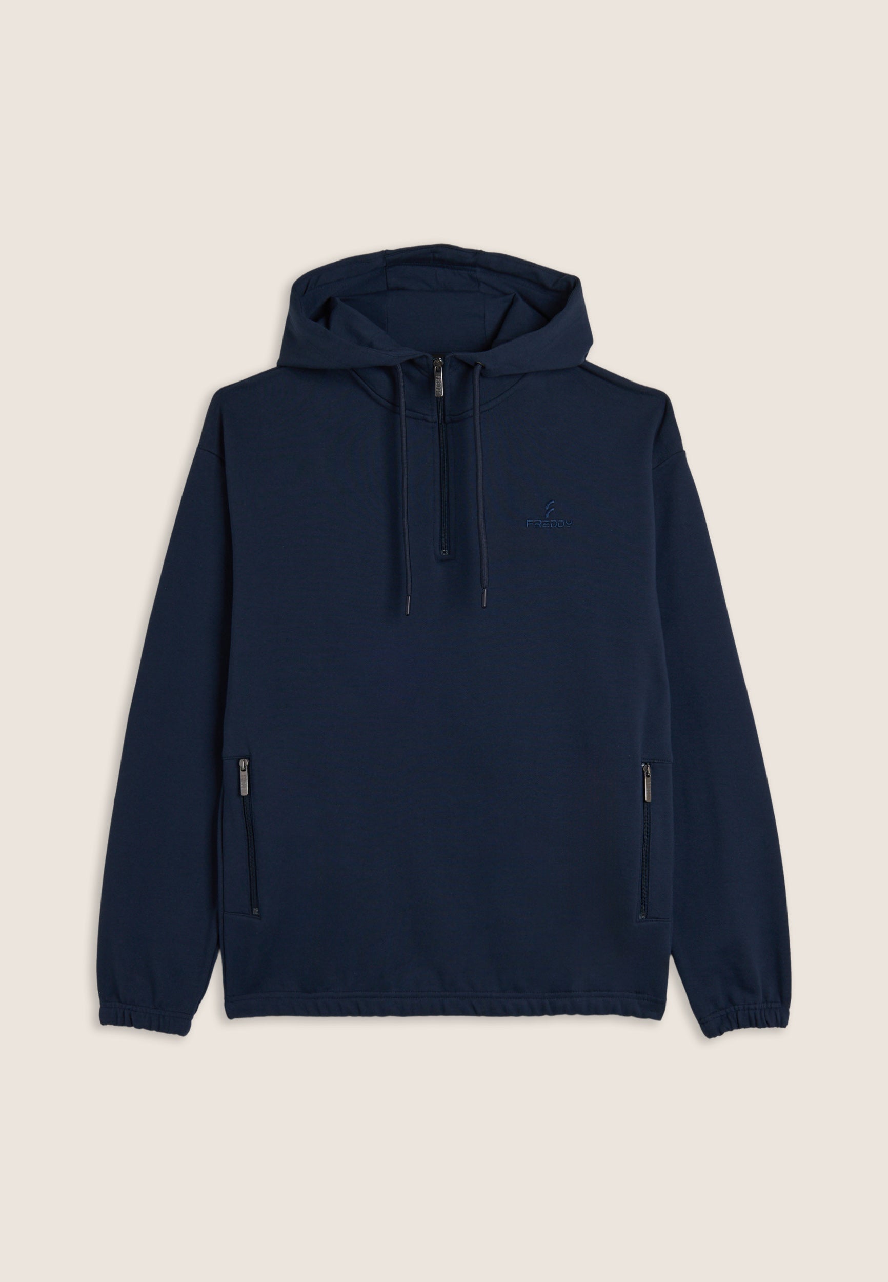 sweat-freddy-femme-demi-zip-capuche-100-coton image 4