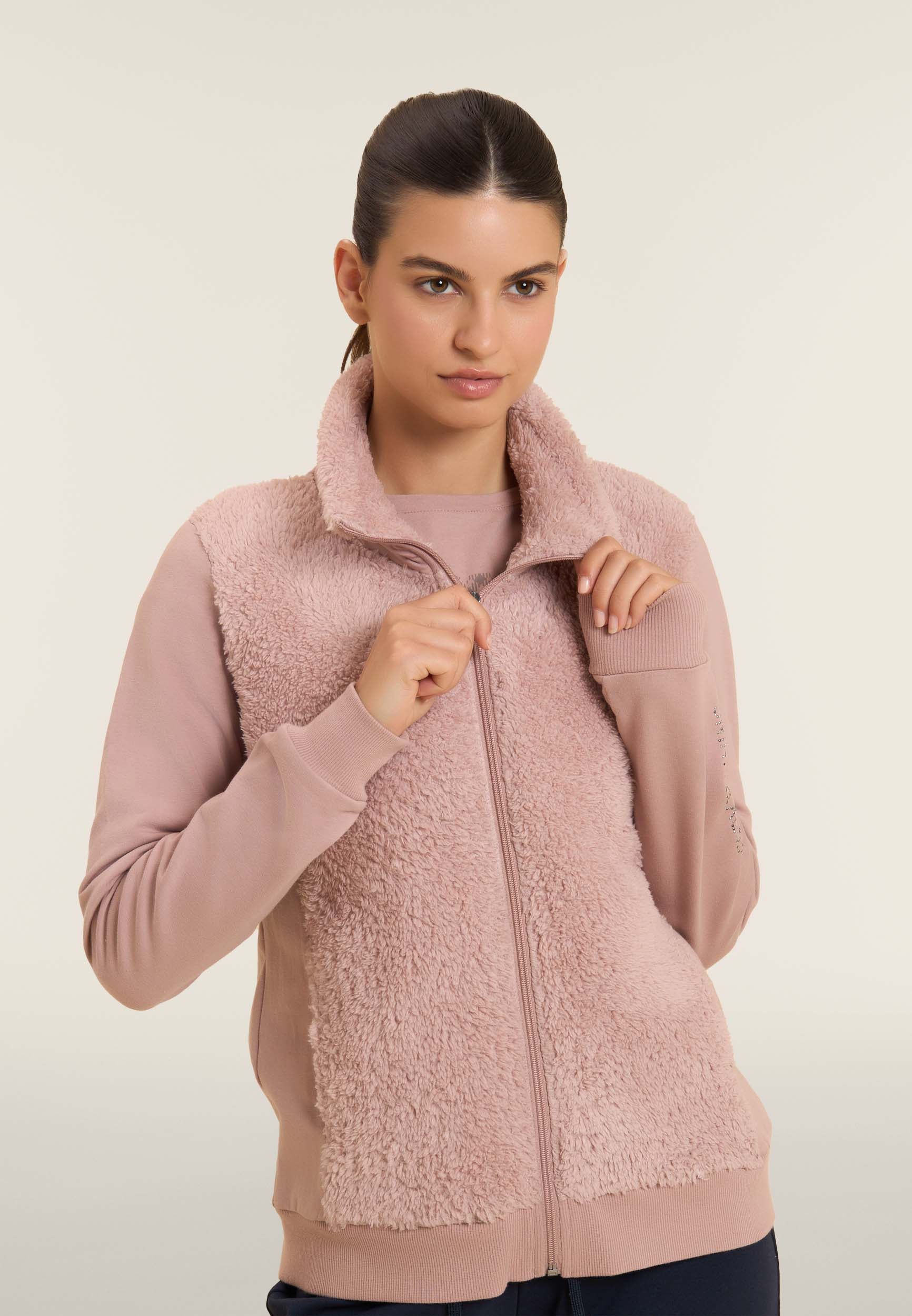 freddy-sweat-zipp-femme-sherpa-logo-clous image 4