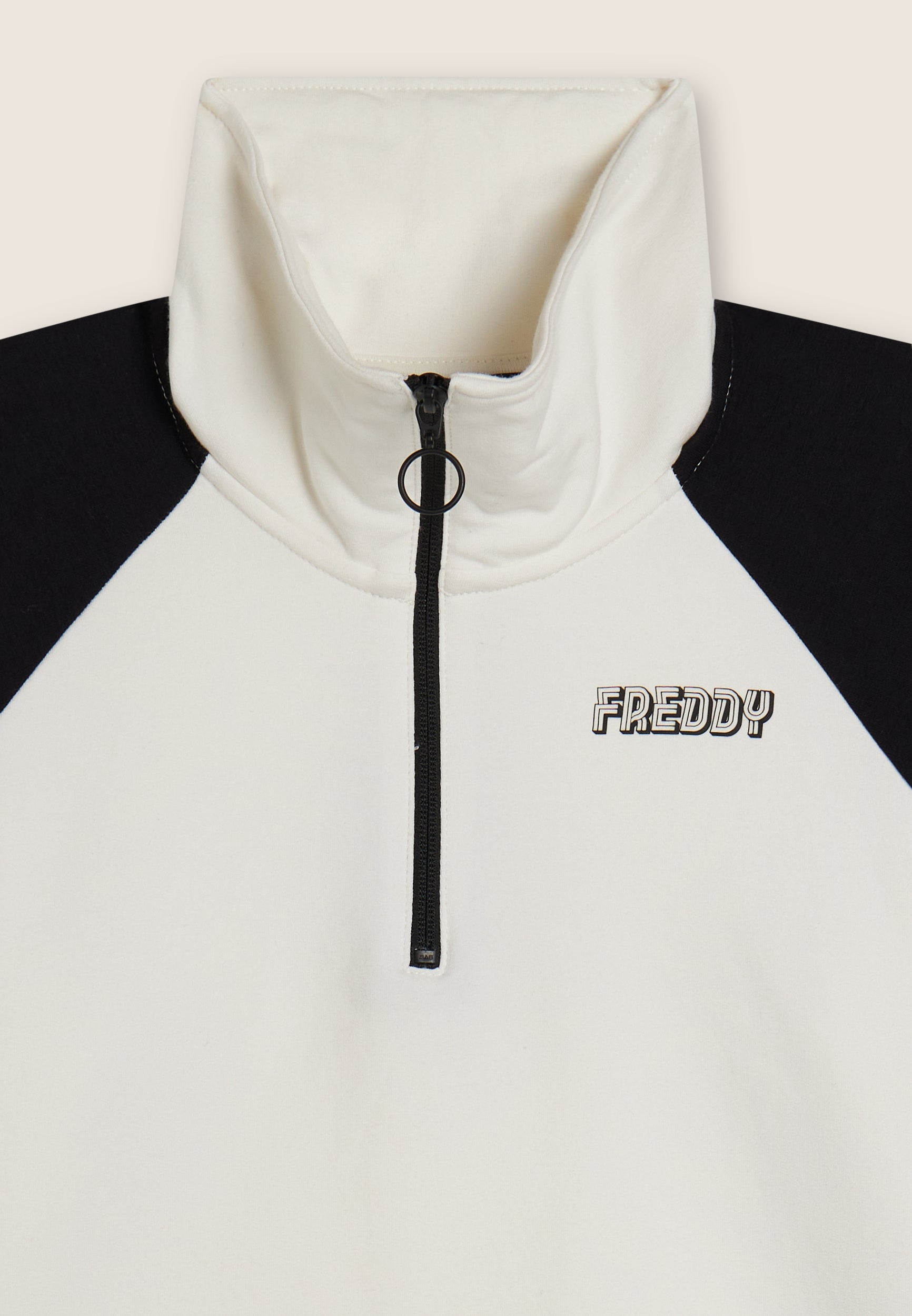 sweat-freddy-cropped-bicolore-demi-zip-col-haut image 7