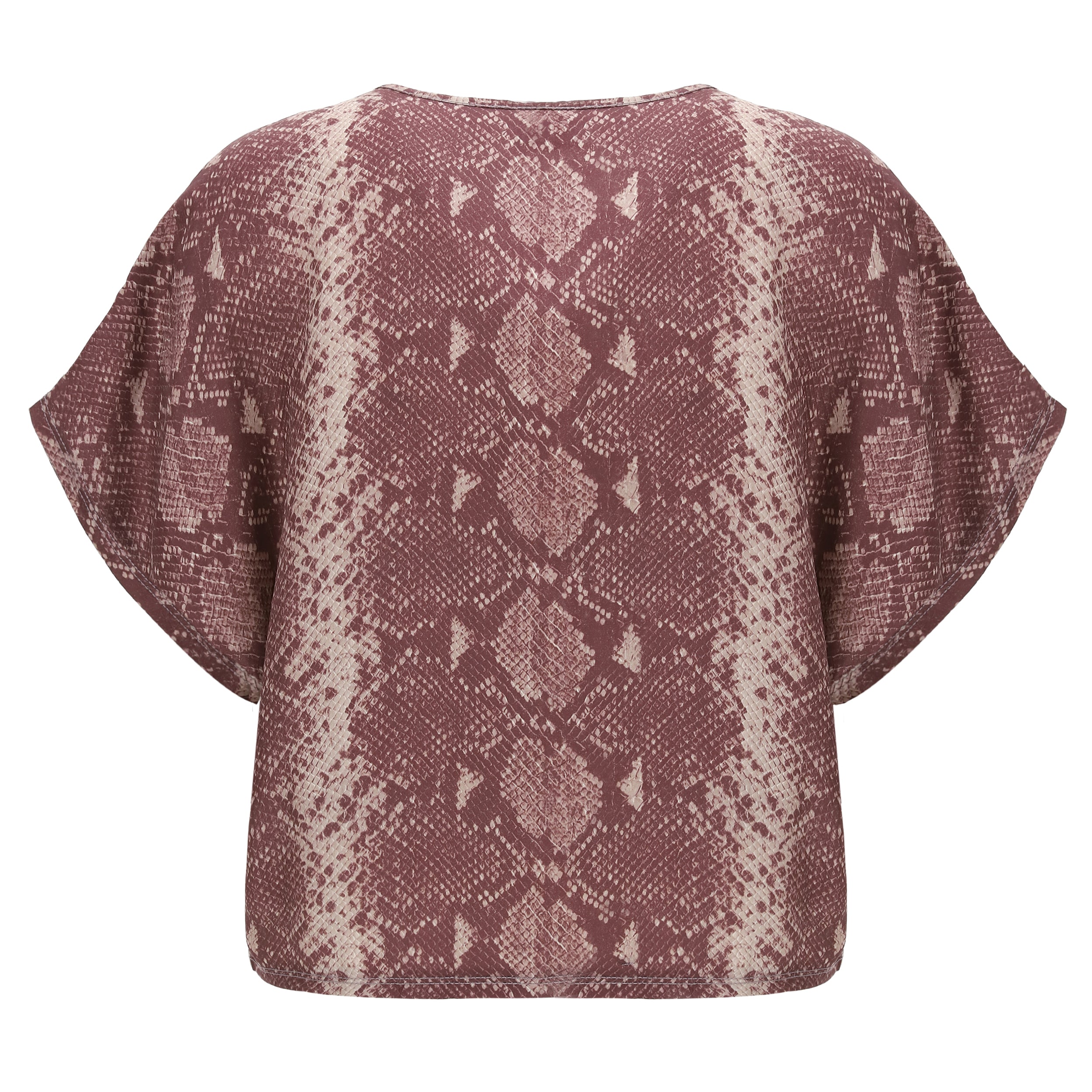 freddy-top-ample-reptile-bordeaux-manches-ailette image 3