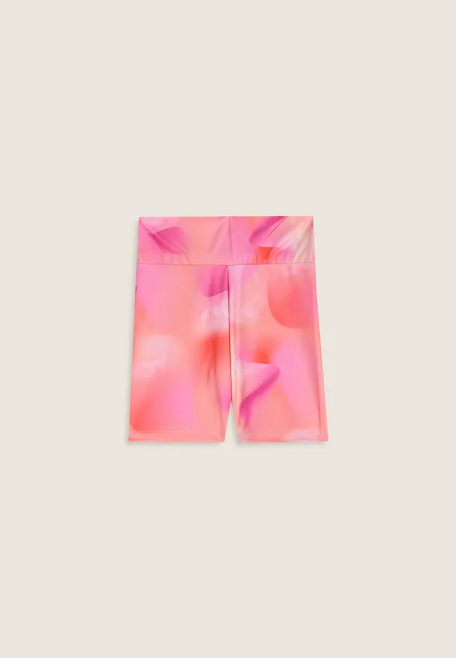 freddy-legging-biker-fille-motif-rose-orange image 1