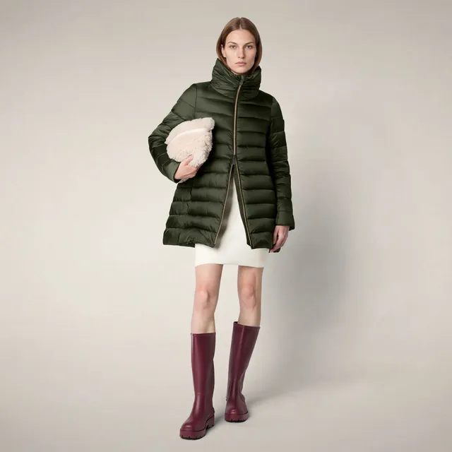 save-the-duck-lydia-doudoune-longue-femme-vert-bosco image 1