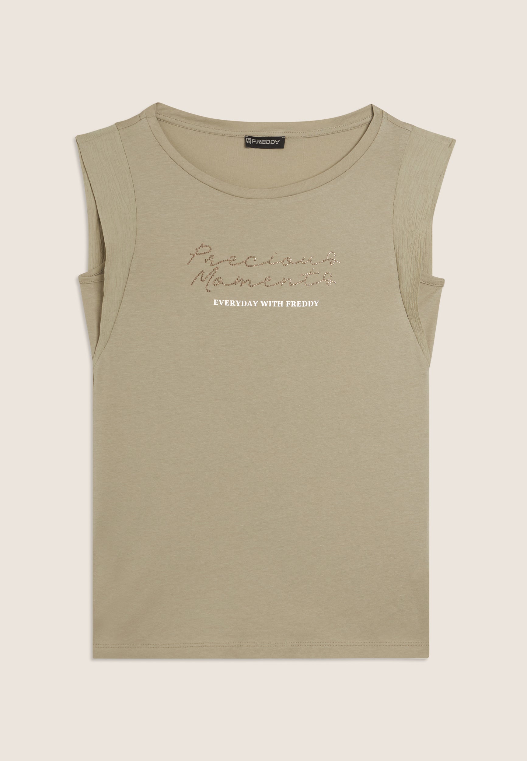 freddy-t-shirt-regular-coton-modal-manches-crinkle-precious-moments image 5