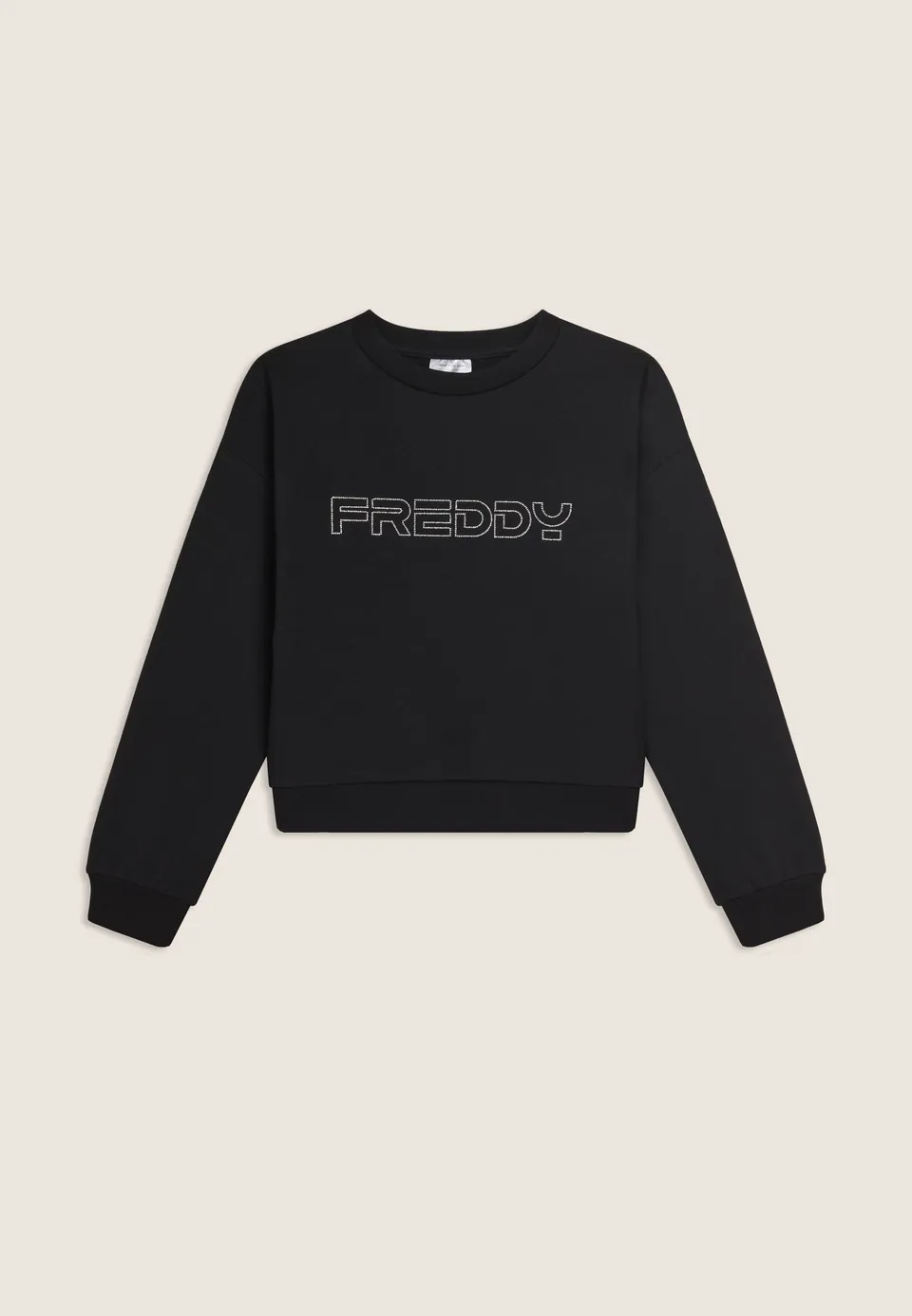 freddy-felpa-junior-girocollo-sweat-coton-logo-strass-outline image 1
