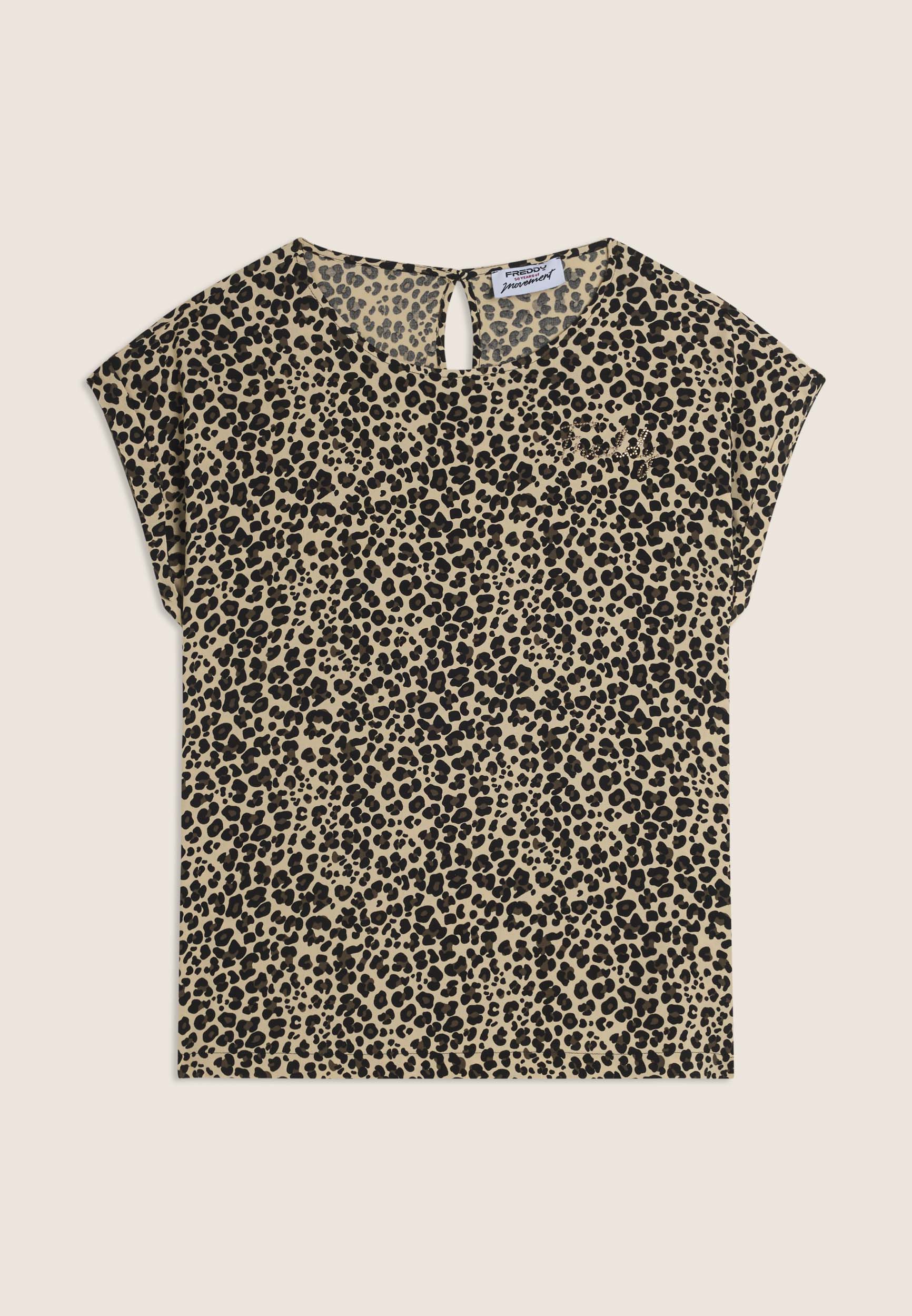 freddy-t-shirt-femme-animalier-viscose-manches-courtes image 5
