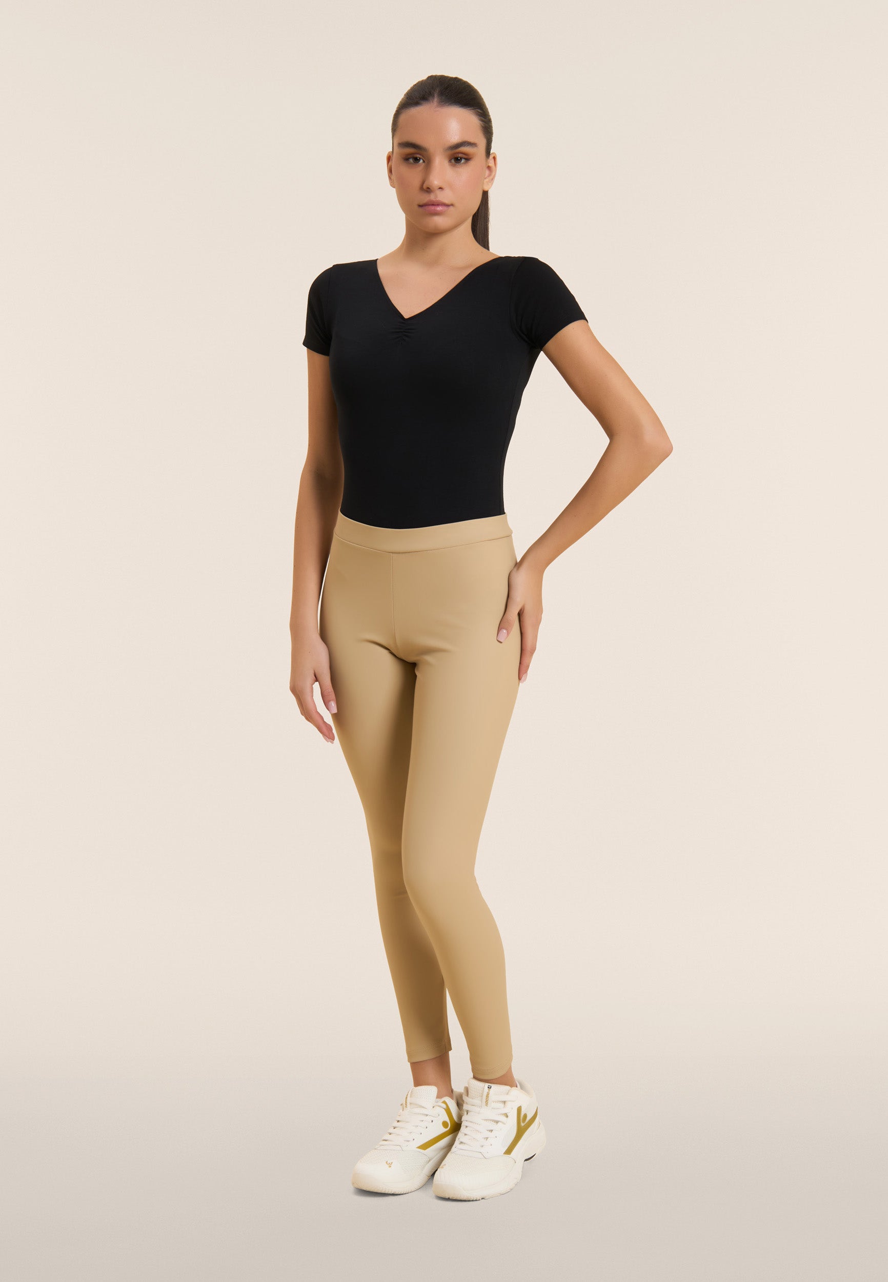 legging-freddy-7-8-coated-effet-cuir-taille-regular image 2