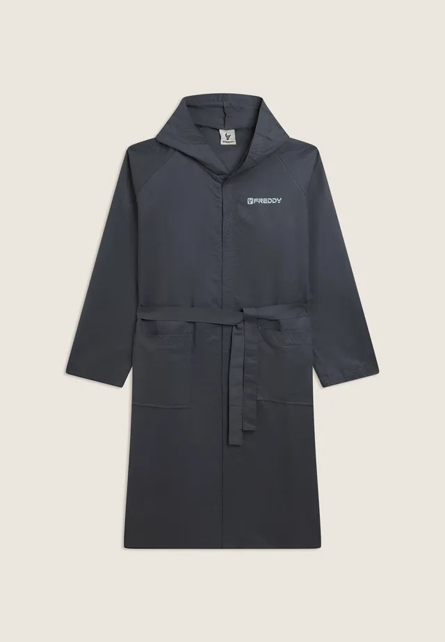 freddy-peignoir-unisexe-microfibre-anthracite-manches-raglan image 1