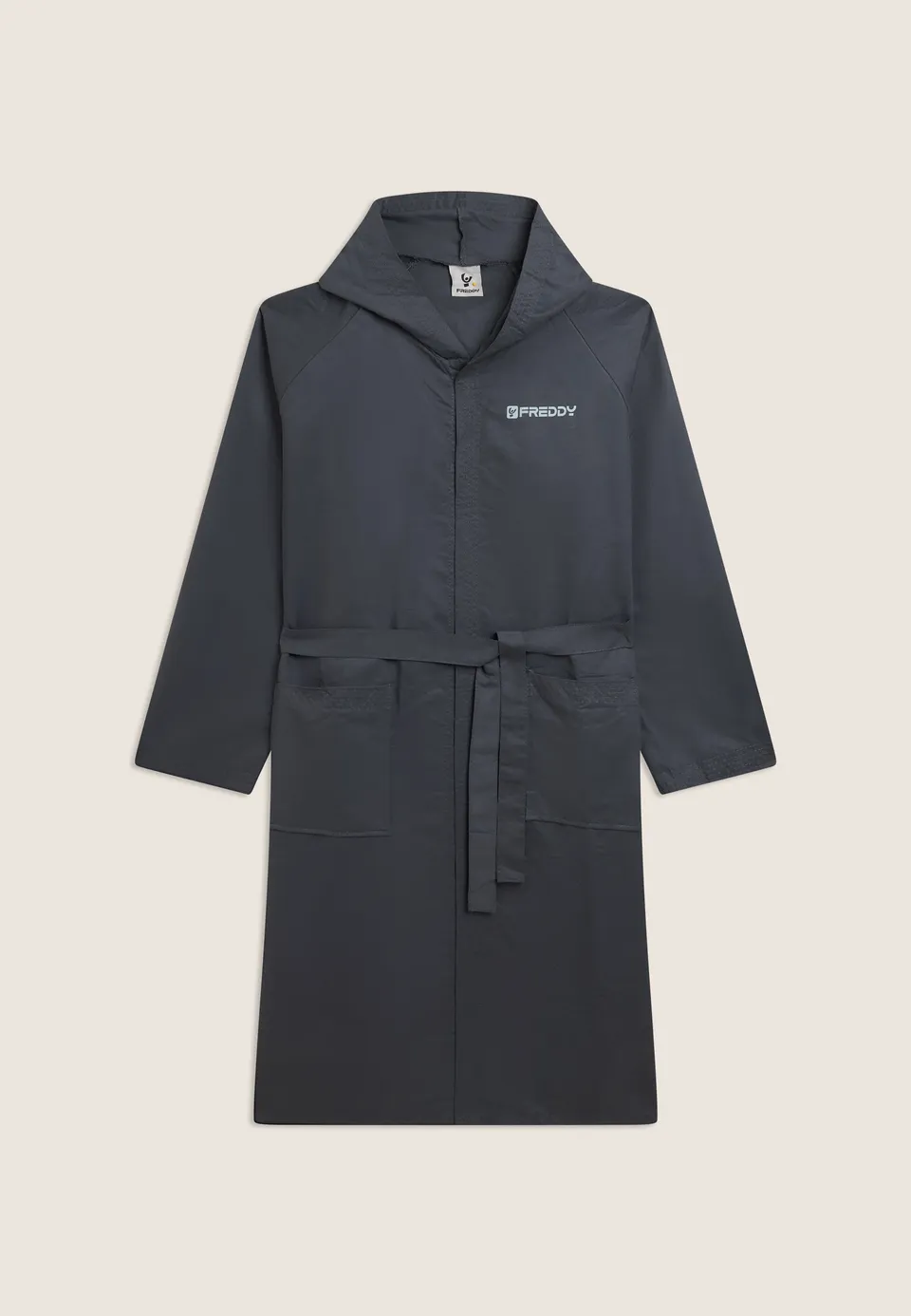 freddy-peignoir-unisexe-microfibre-anthracite-manches-raglan image 1