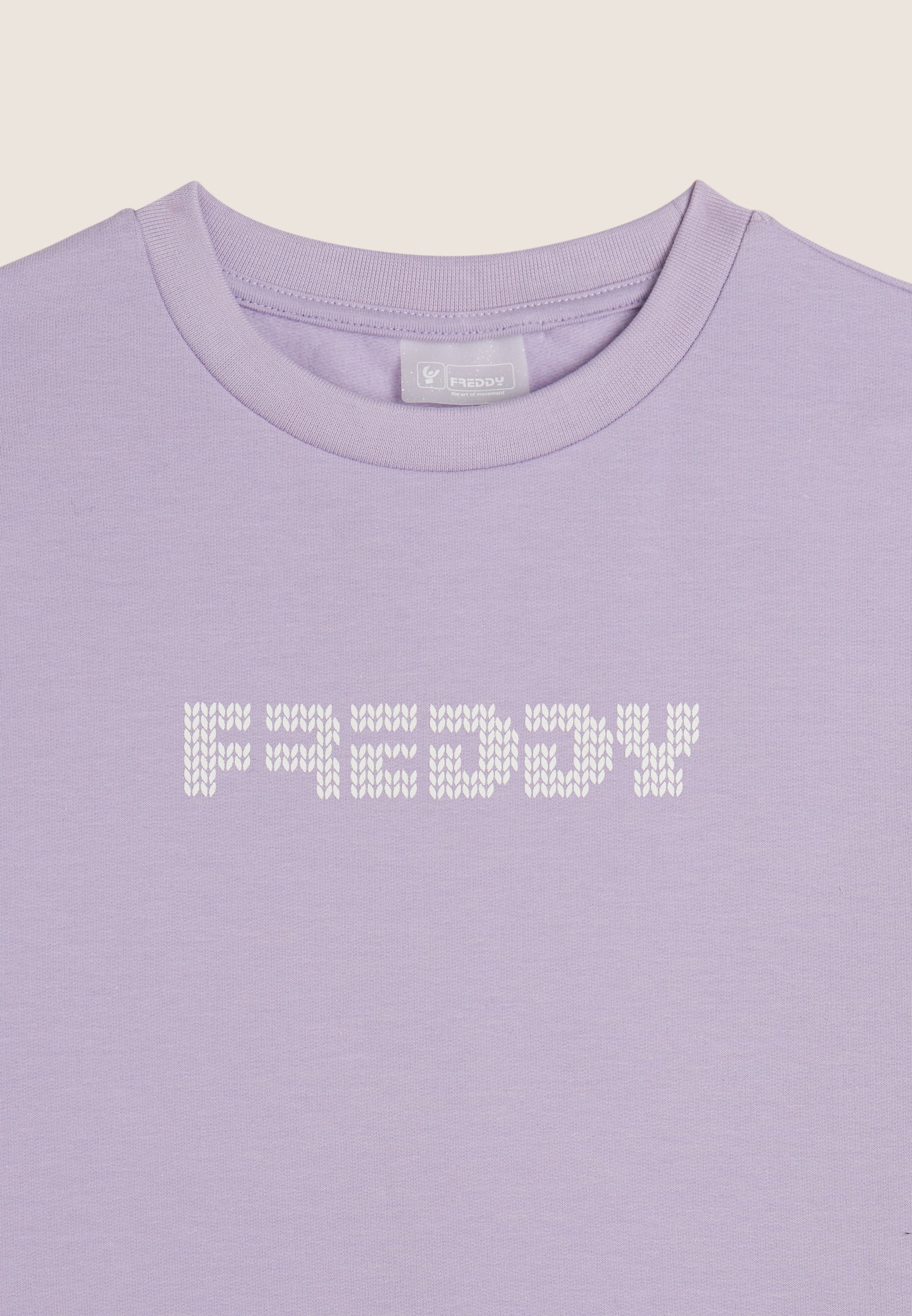 freddy-sweat-maxi-fille-col-rond-logo-tricot image 6