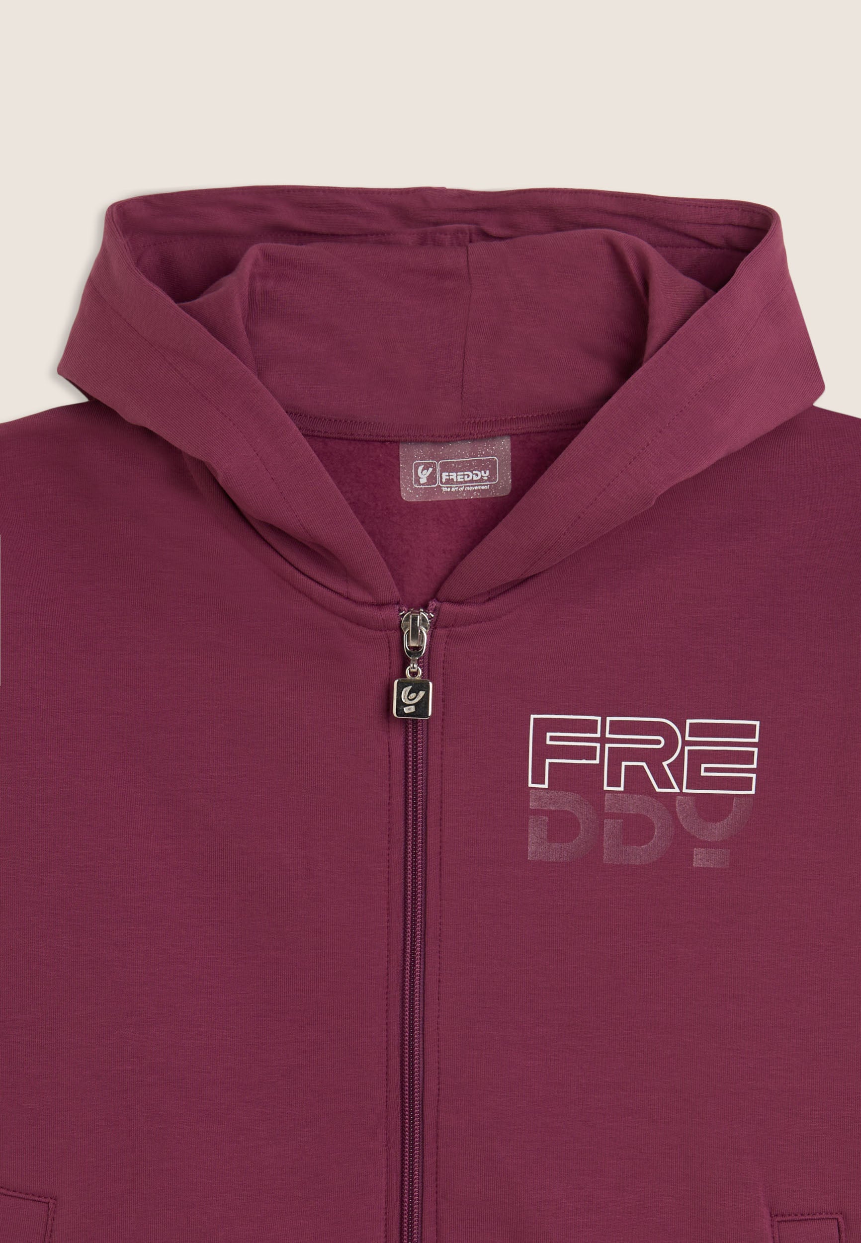 freddy-sweat-junior-oversize-zip-et-capuche-bandes-contraste image 3